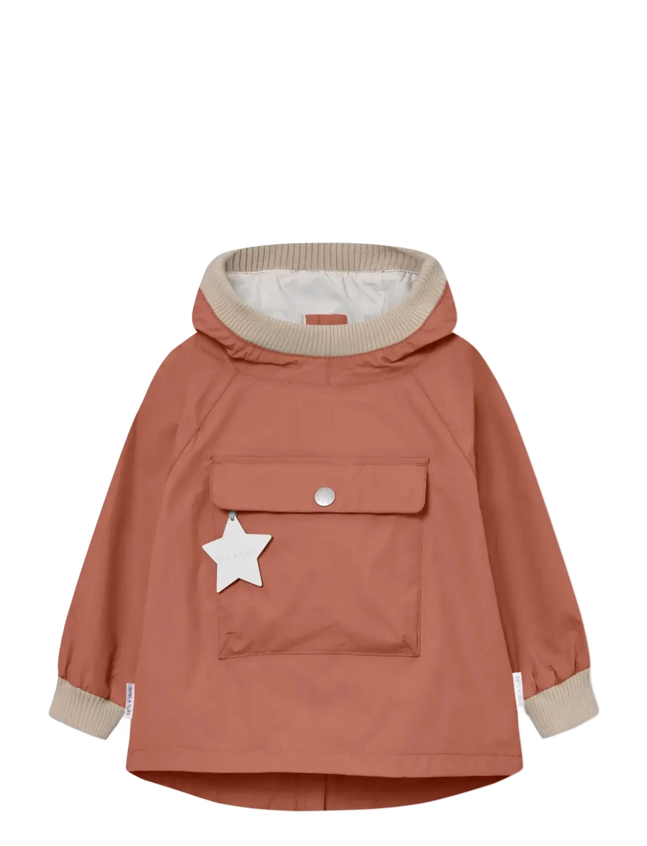 MINI A TURE MATBABYVITO anorak. GRS - Regnjackor - RUSTIC BROWN / orange