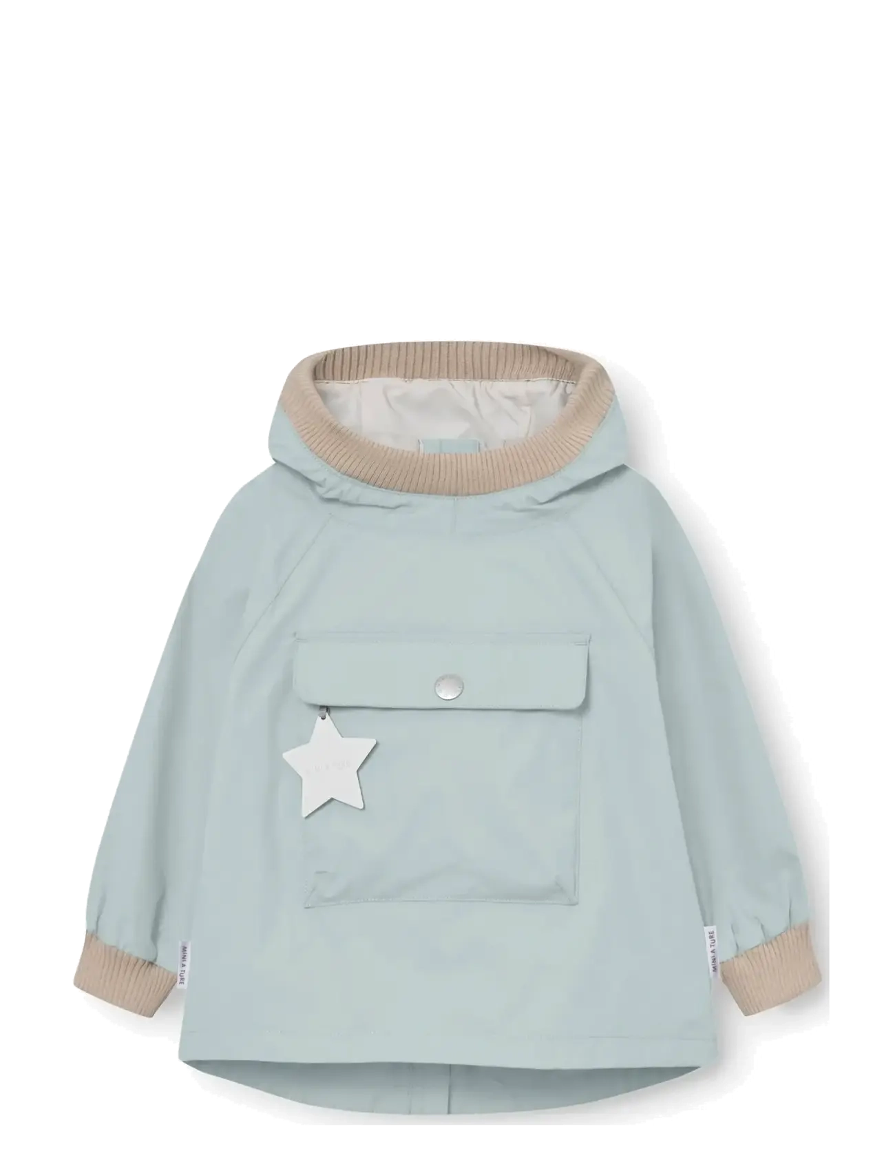 MINI A TURE Matbabyvito Fleece Lined Spring Anorac. Grs, Børn, Fleeceforet Anorak, Blå, Str: 6M/68