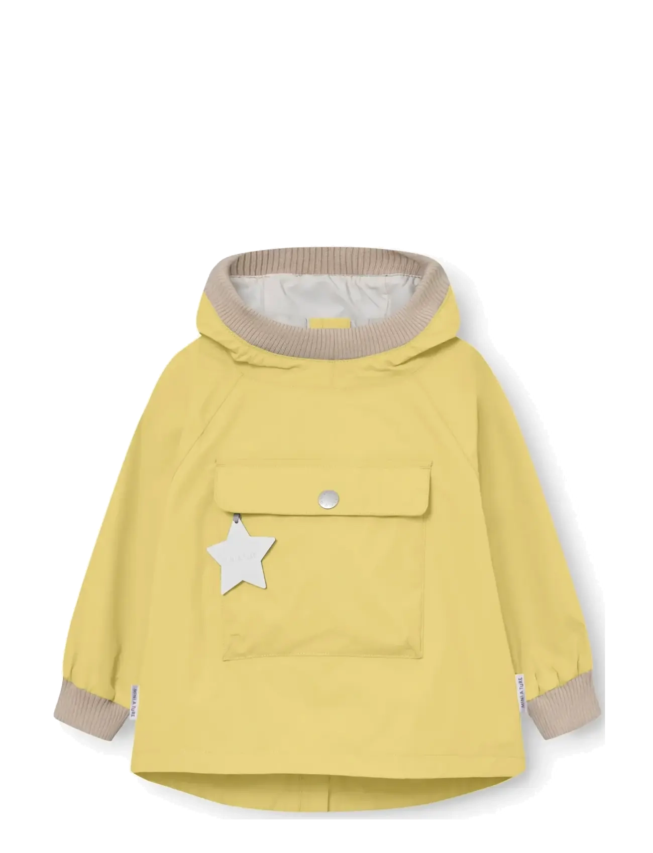 MINI A TURE Matbabyvito Fleece Lined Spring Anorac. Grs, Børn, Fleeceforet Anorak, Gul, Str: 6M/68