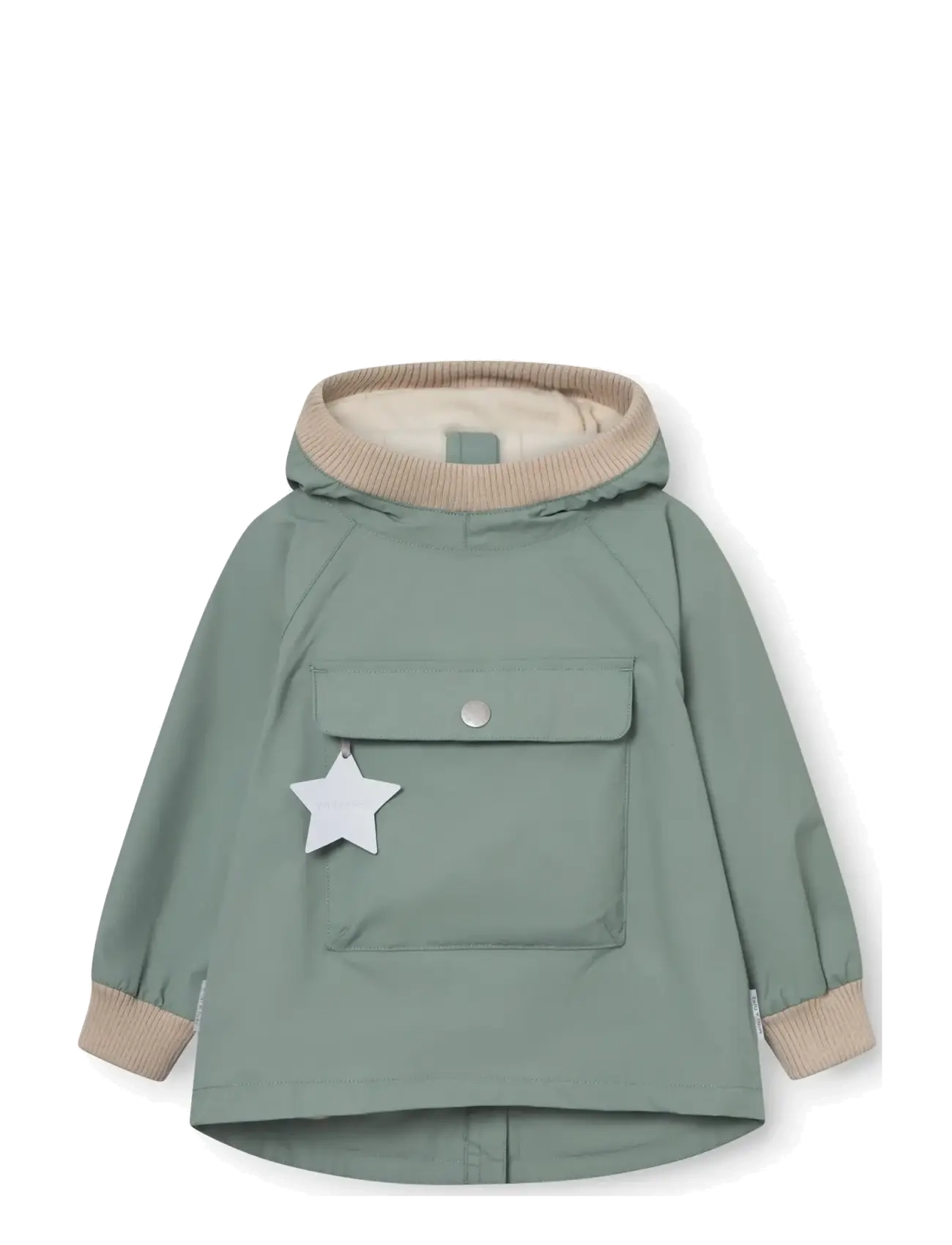 MINI A TURE Matbabyvito Fleece Lined Spring Anorac. Grs Grün - 9M/74 - Kinder