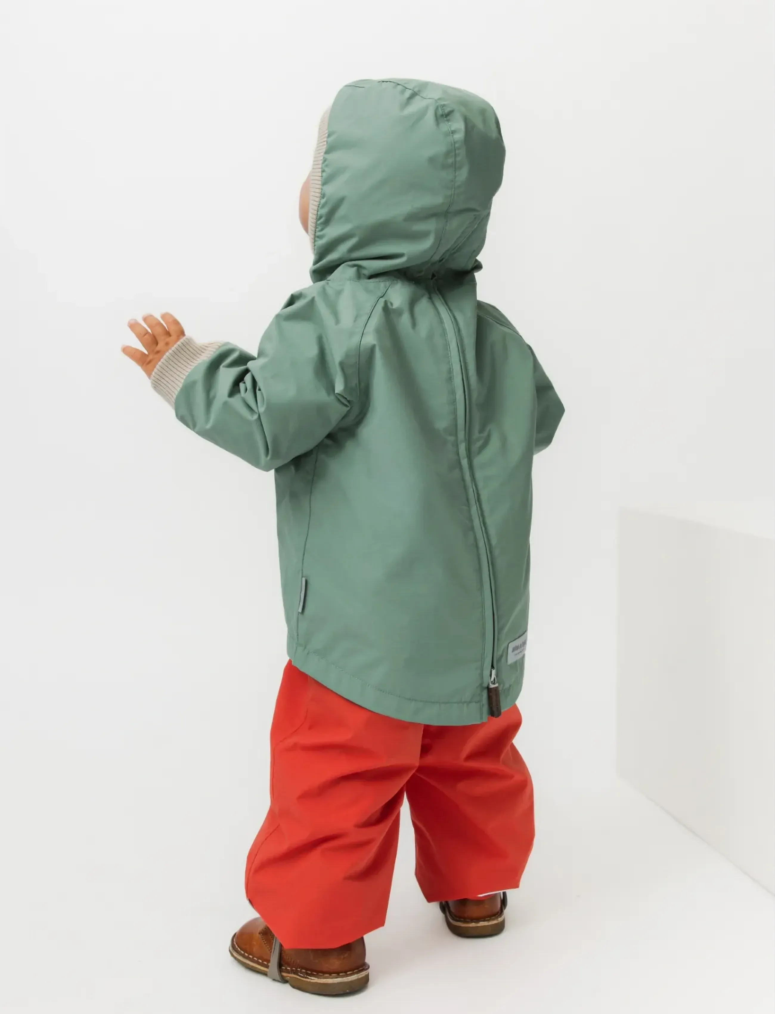 MINI A TURE - MATBABYVITO fleece lined spring anorac. GRS - anorakker - granite green - 4
