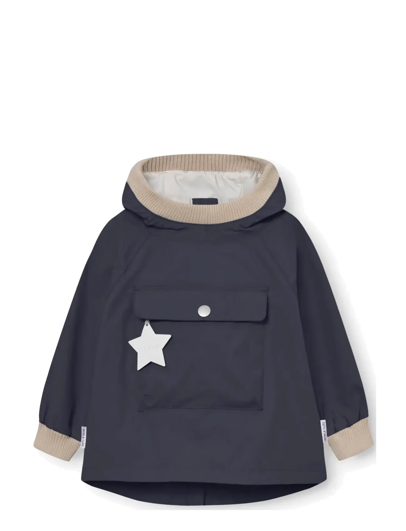 MINI A TURE Matbabyvito Fleece Lined Spring Anorac. Grs, Børn, Fleeceforet Anorak, Navy, Str: 9M/74
