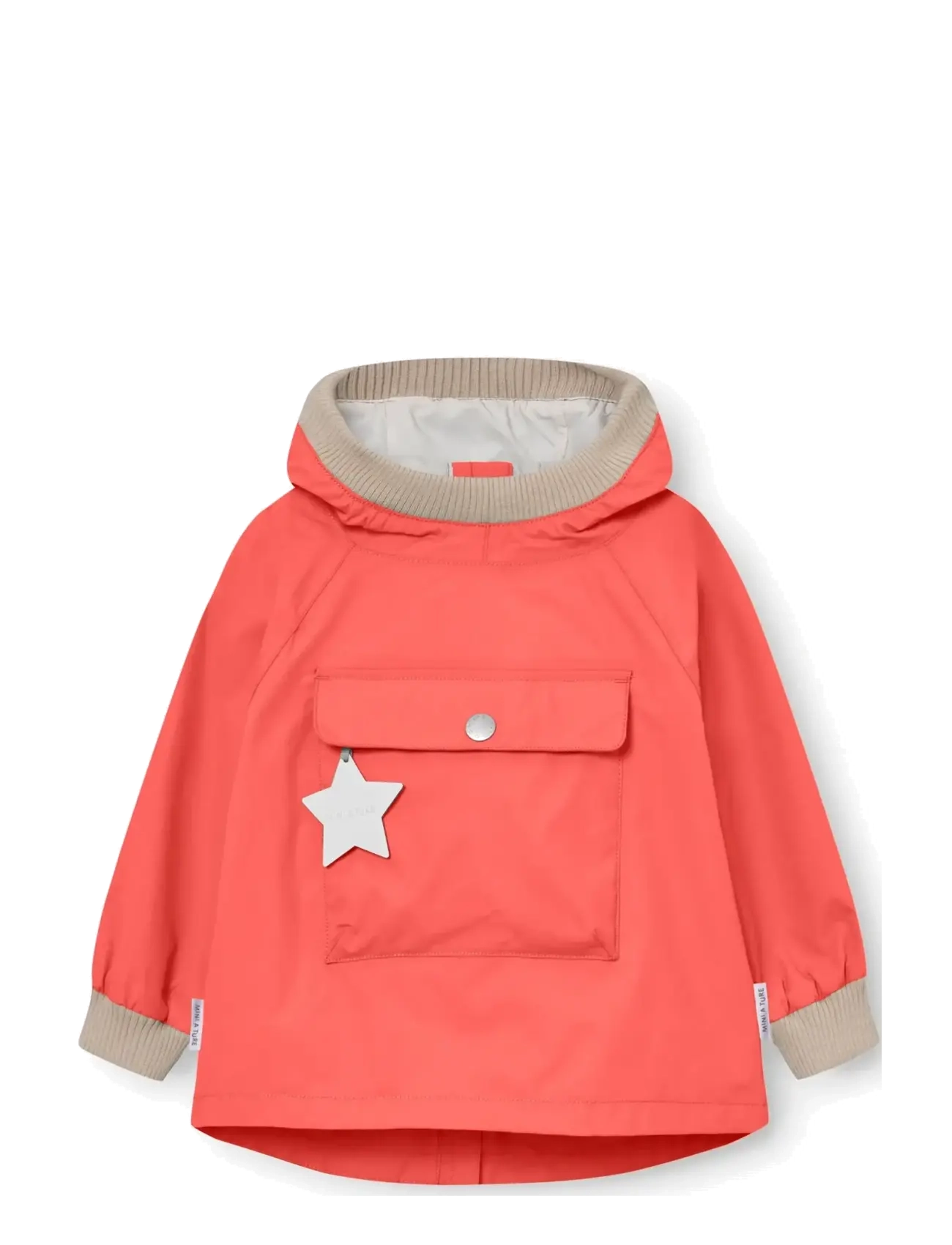 MINI A TURE Matbabyvito Fleece Lined Spring Anorac. Grs, Børn, Fleeceforet Anorak, Koral, Str: 9M/74
