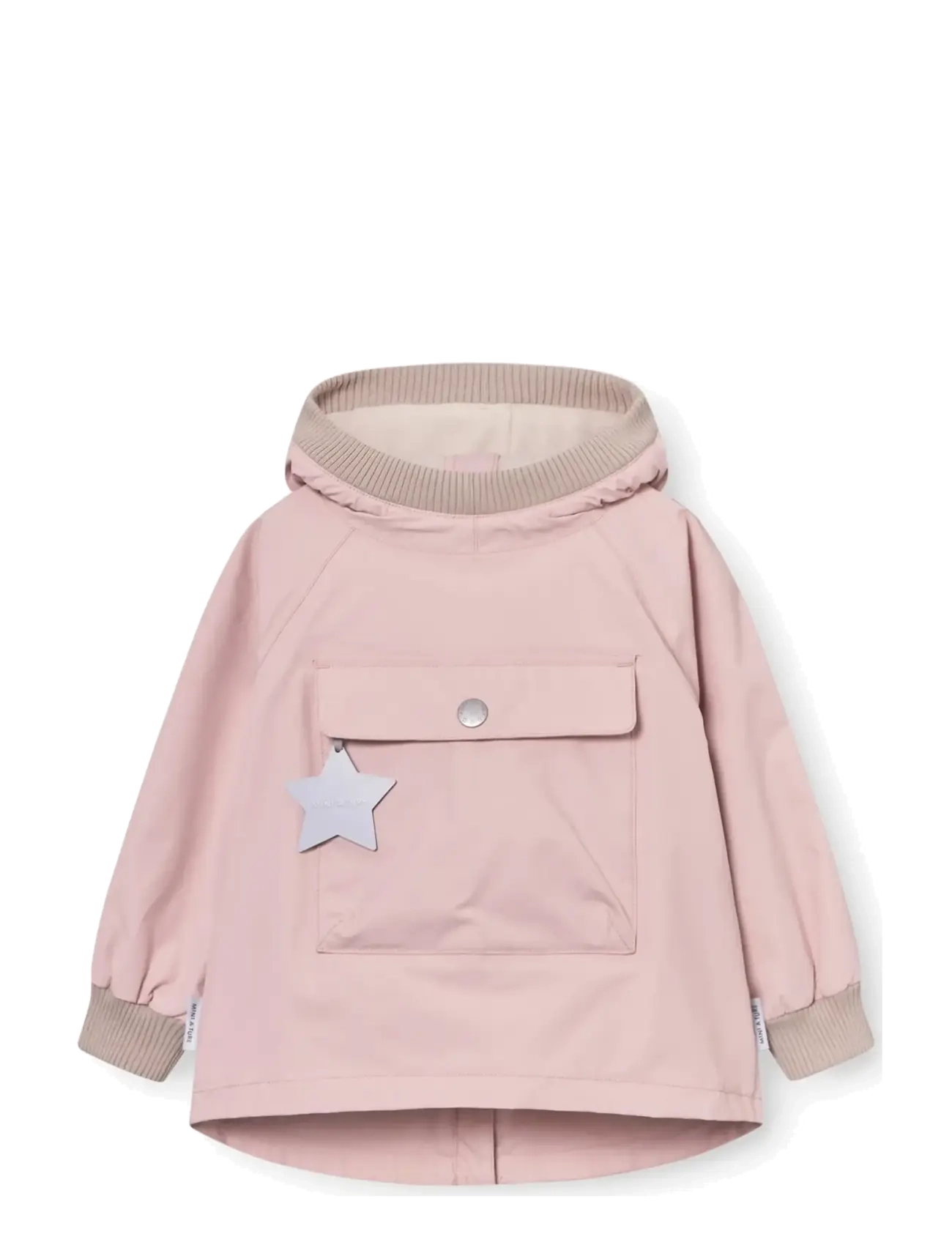 MINI A TURE Matbabyvito Fleece Lined Spring Anorac. Grs, Børn, Fleeceforet Anorak, Pink, Str: 9M/74