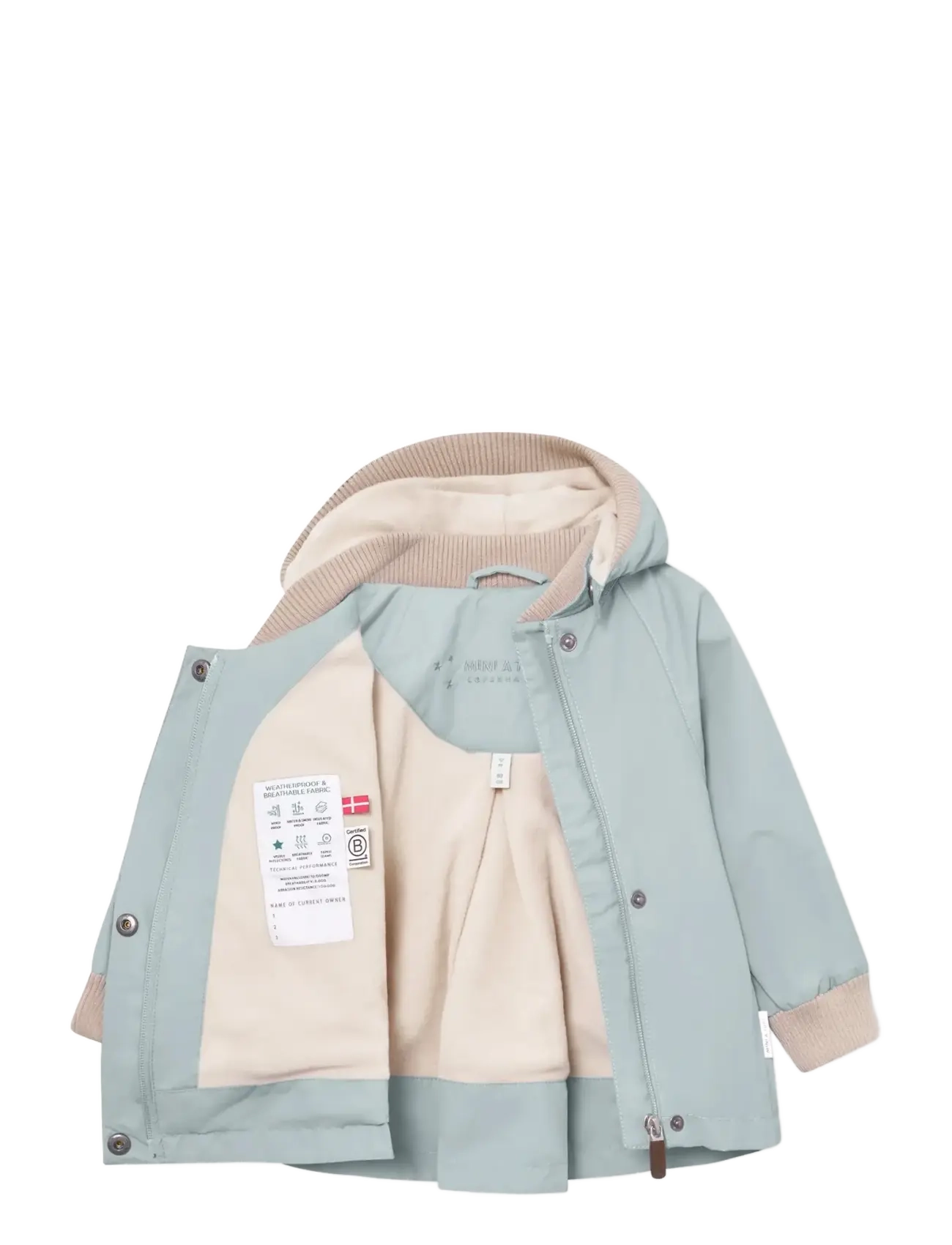 MINI A TURE - MATWIAMI fleece lined jacket. GRS - termojakid - cloud blue - 2
