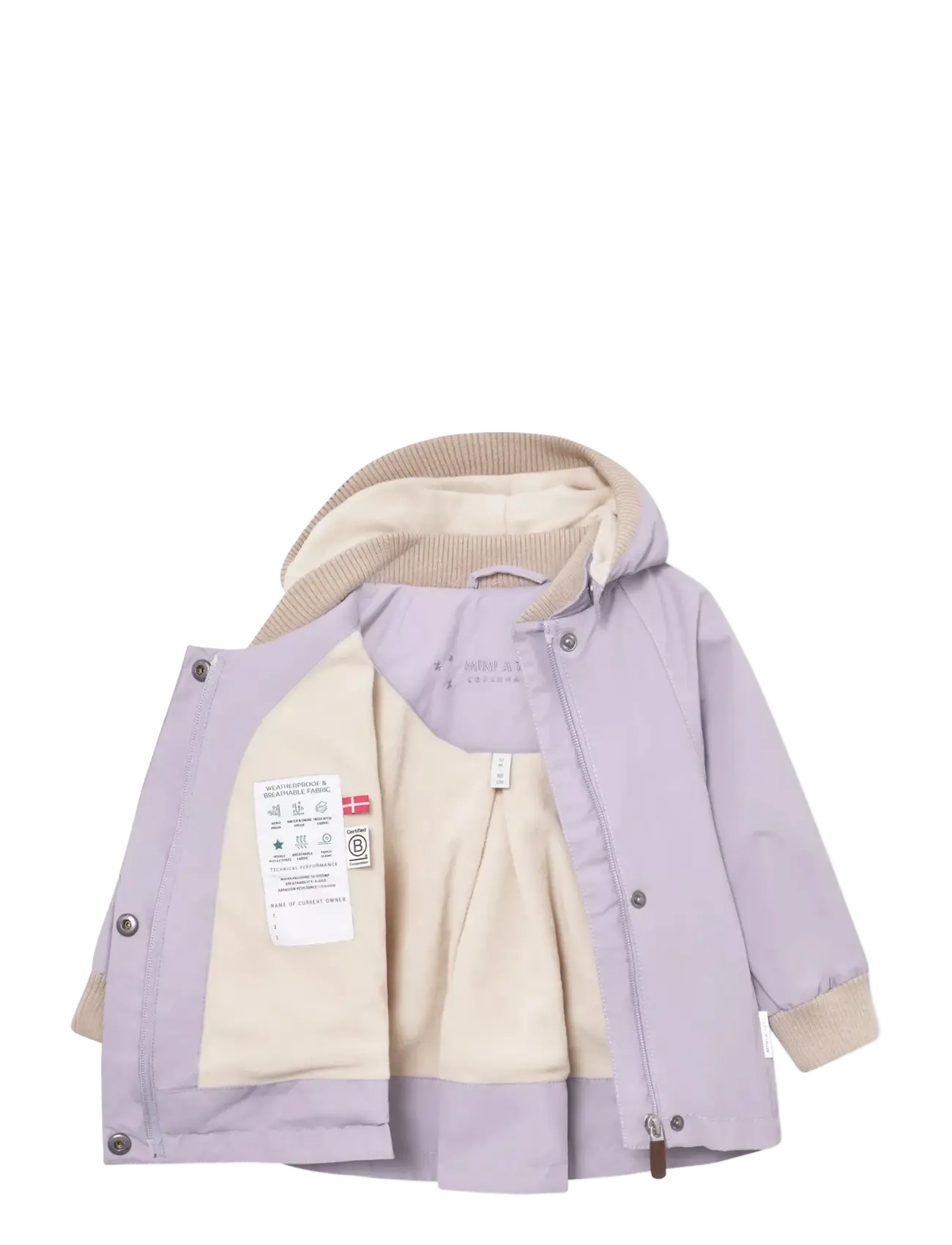 MINI A TURE - MATWIAMI fleece lined jacket. GRS - termojakid - minimal lilac - 2