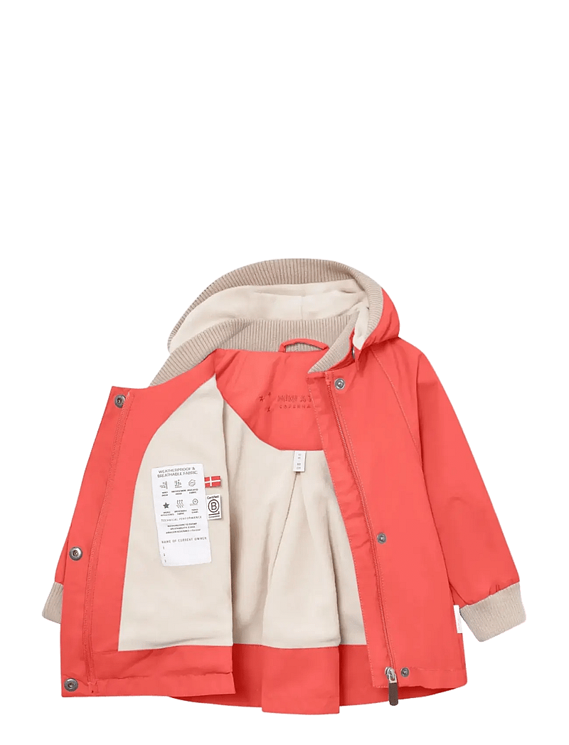 MINI A TURE - MATWIAMI fleece lined jacket. GRS - thermo-jacken - paprika red - 2