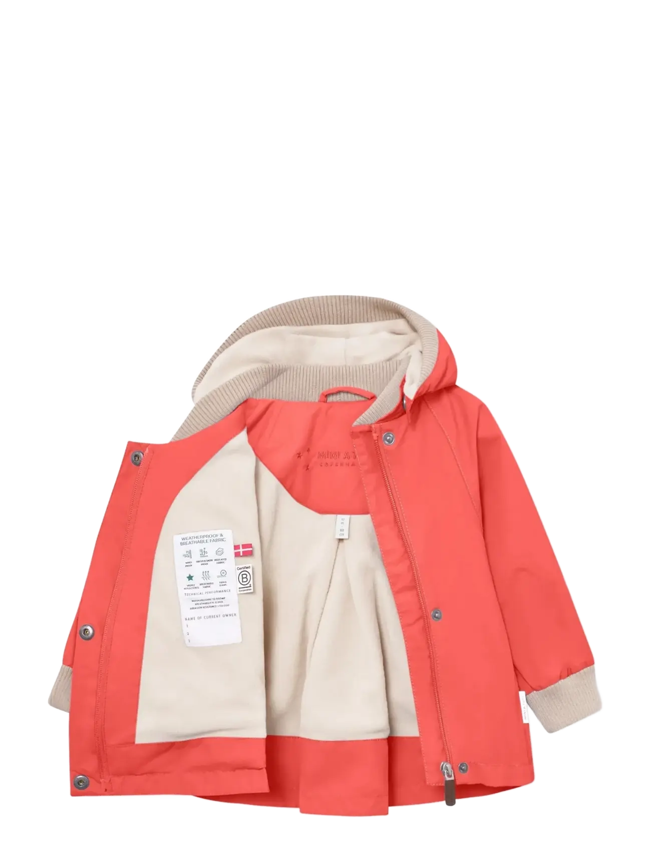 MINI A TURE - MATWIAMI fleece lined jacket. GRS - termojakker - paprika red - 2