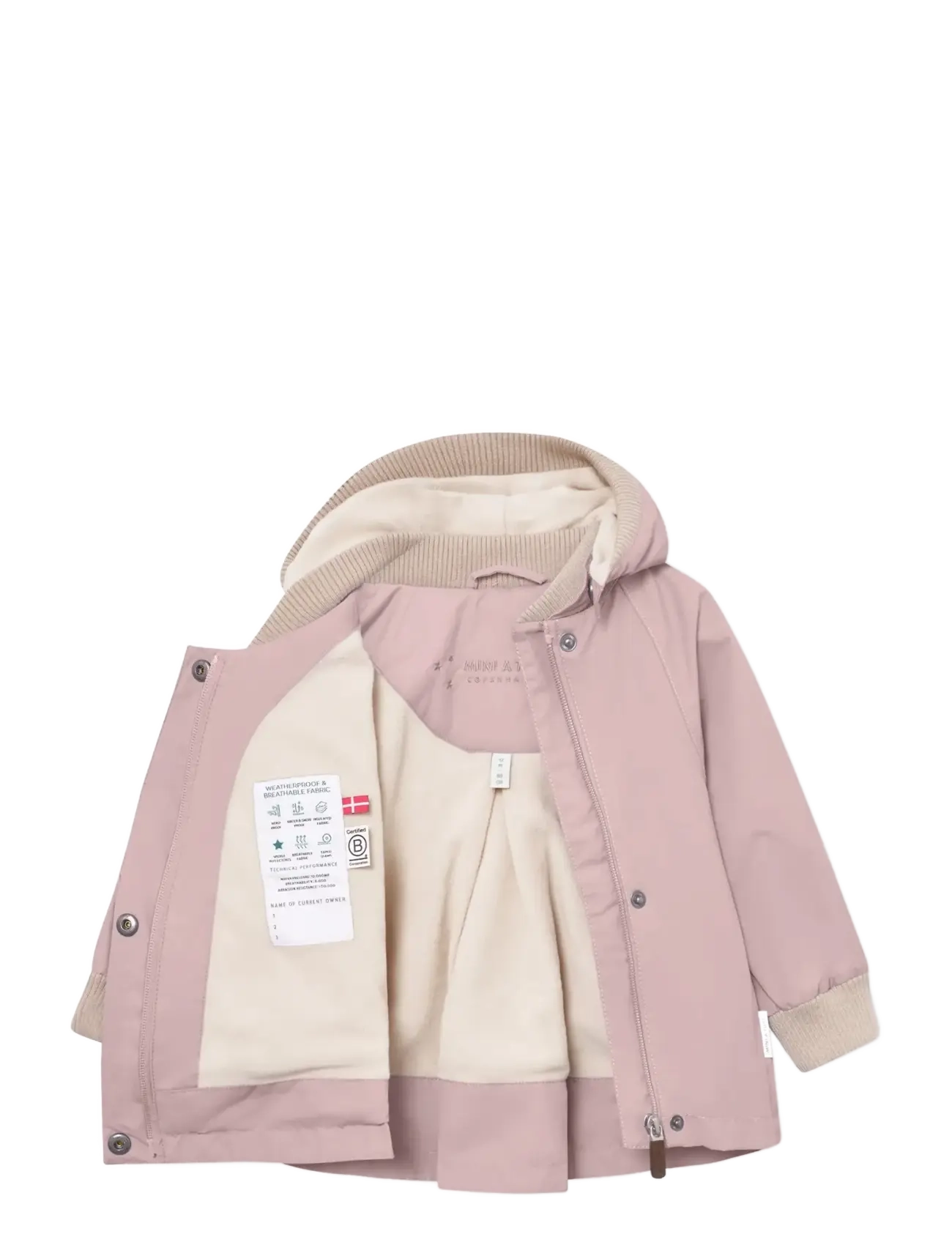 MINI A TURE - MATWIAMI fleece lined jacket. GRS - termojakid - rose smoke - 2