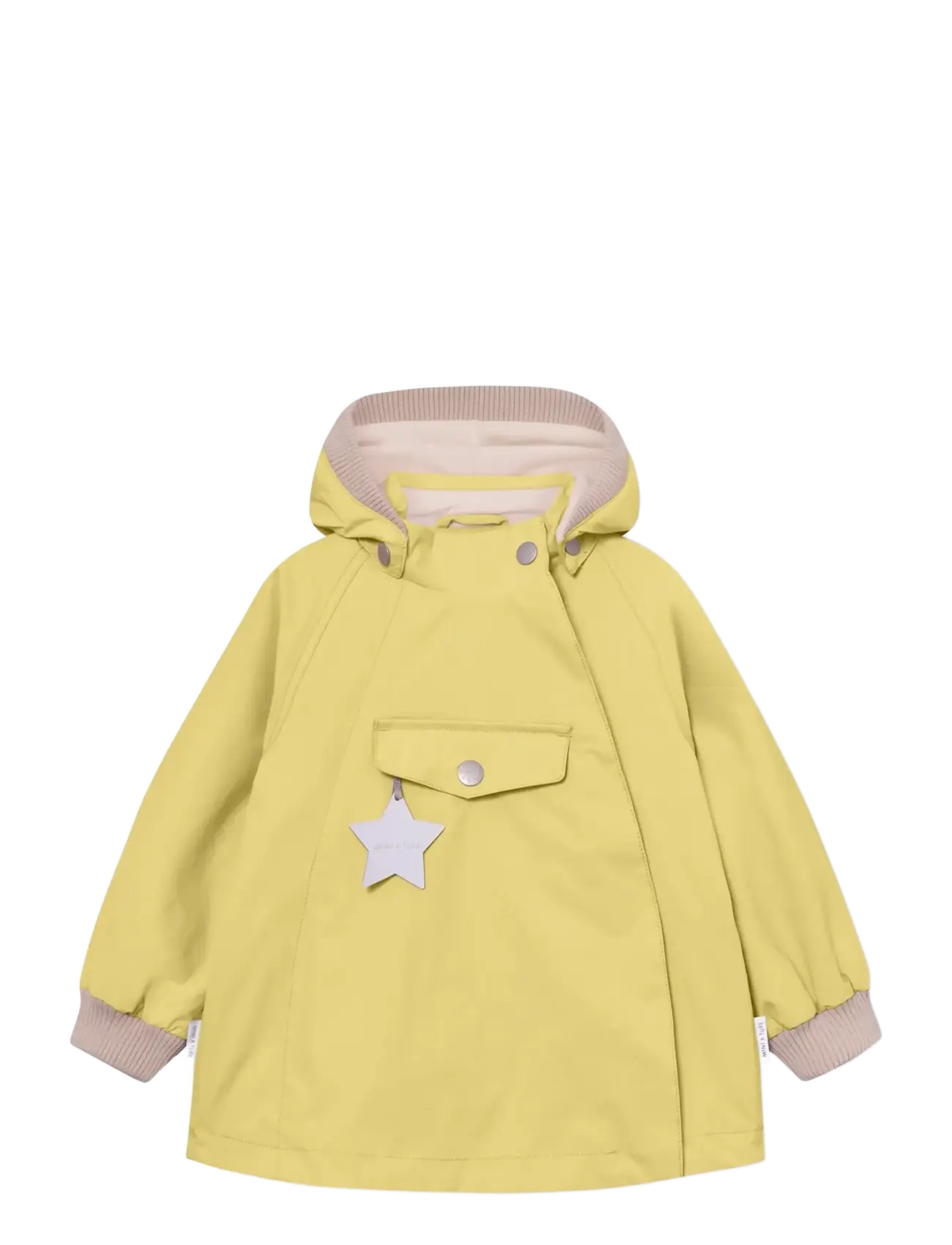 MINI A TURE MATWAI fleece lined jacket. GRS - Jakker - DUSKY CITRON / yellow