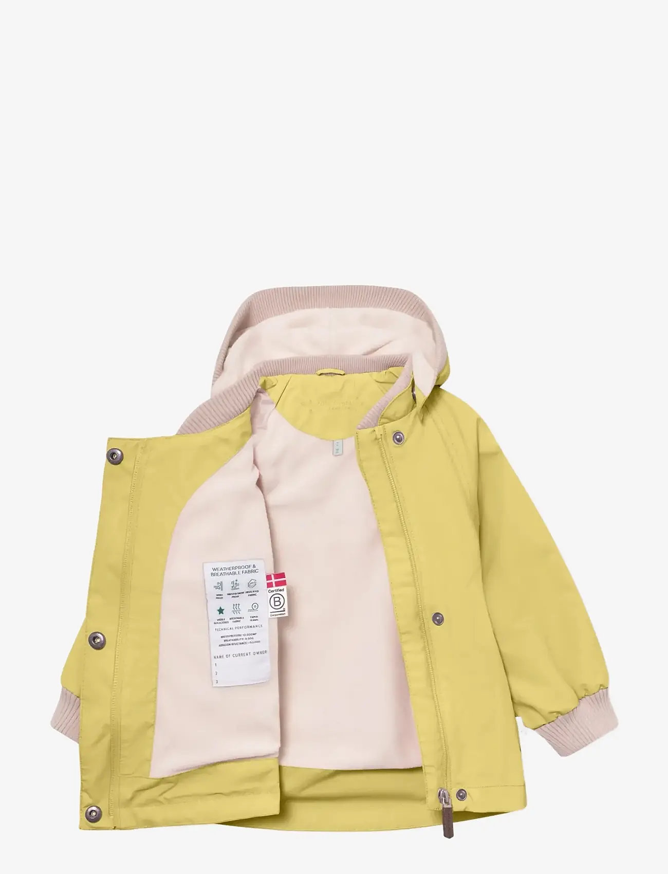 MINI A TURE - MATWAI fleece lined jacket. GRS - anorakker - dusky citron - 2
