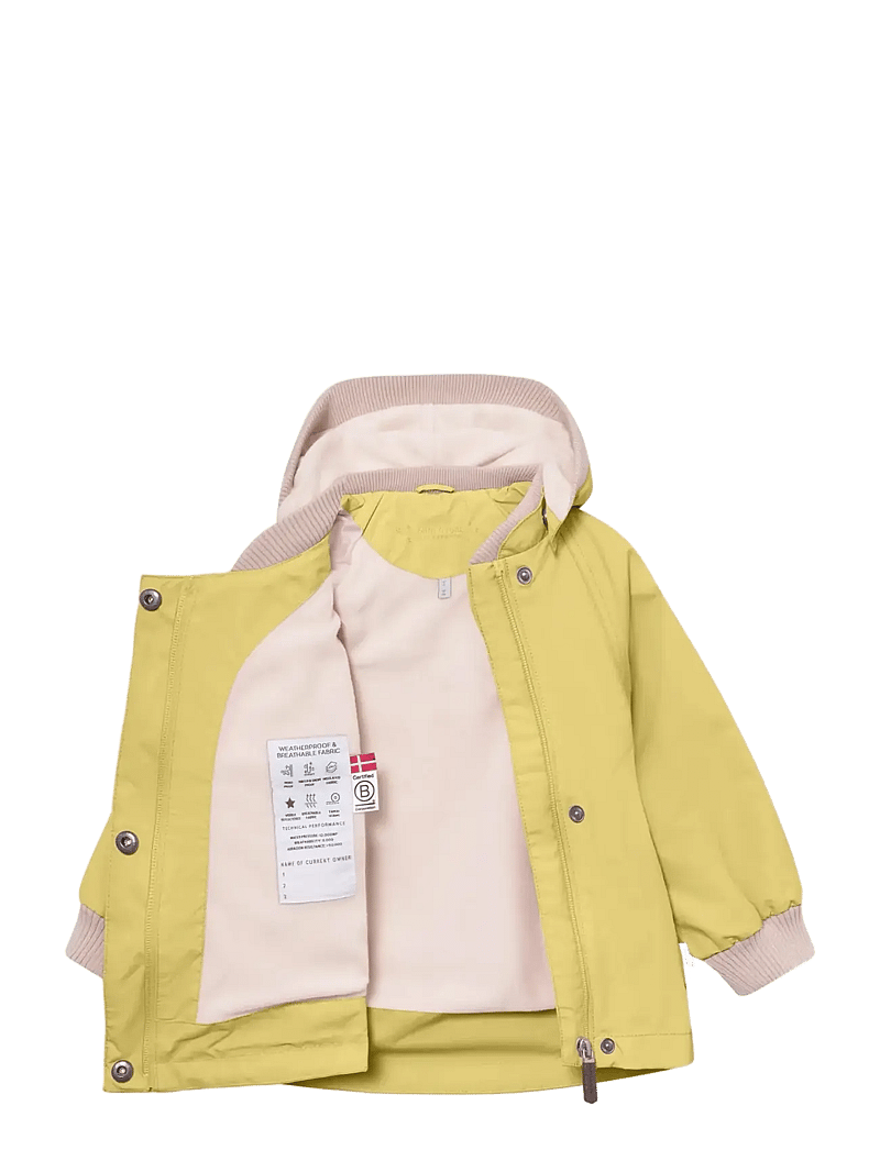 MINI A TURE - MATWAI fleece lined jacket. GRS - anorakker - dusky citron - 2