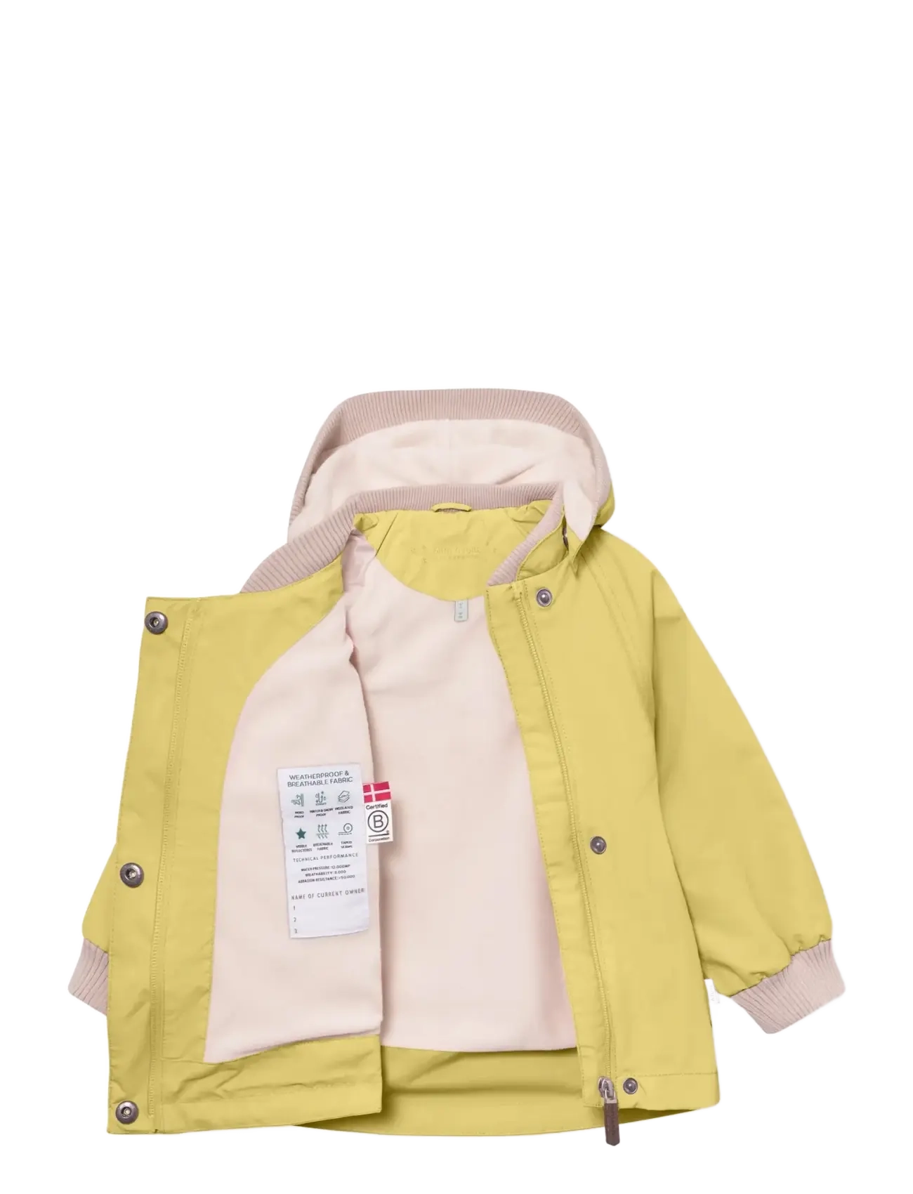 MINI A TURE - MATWAI fleece lined jacket. GRS - anoraks - dusky citron - 2