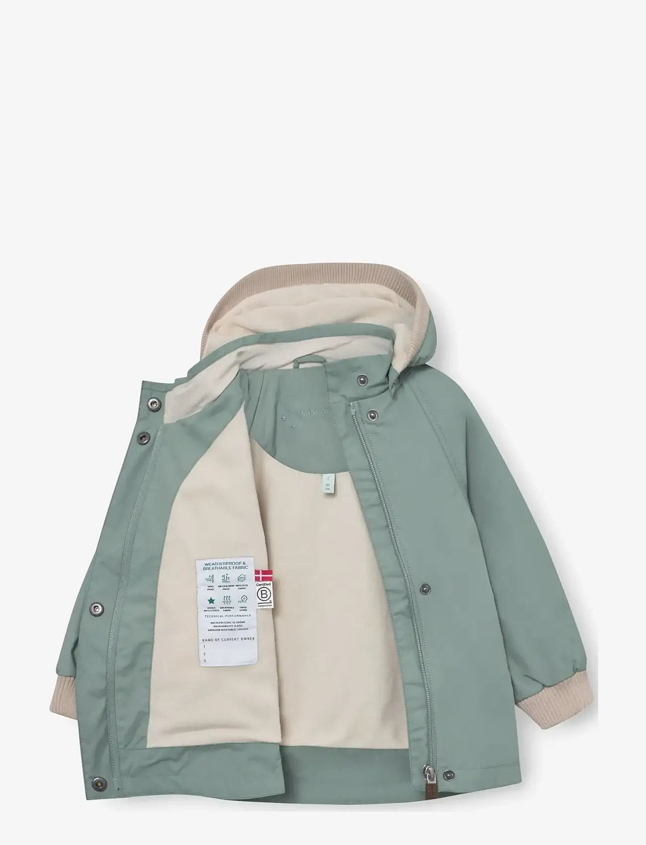 MINI A TURE - MATWAI fleece lined jacket. GRS - anorakker - granite green - 2