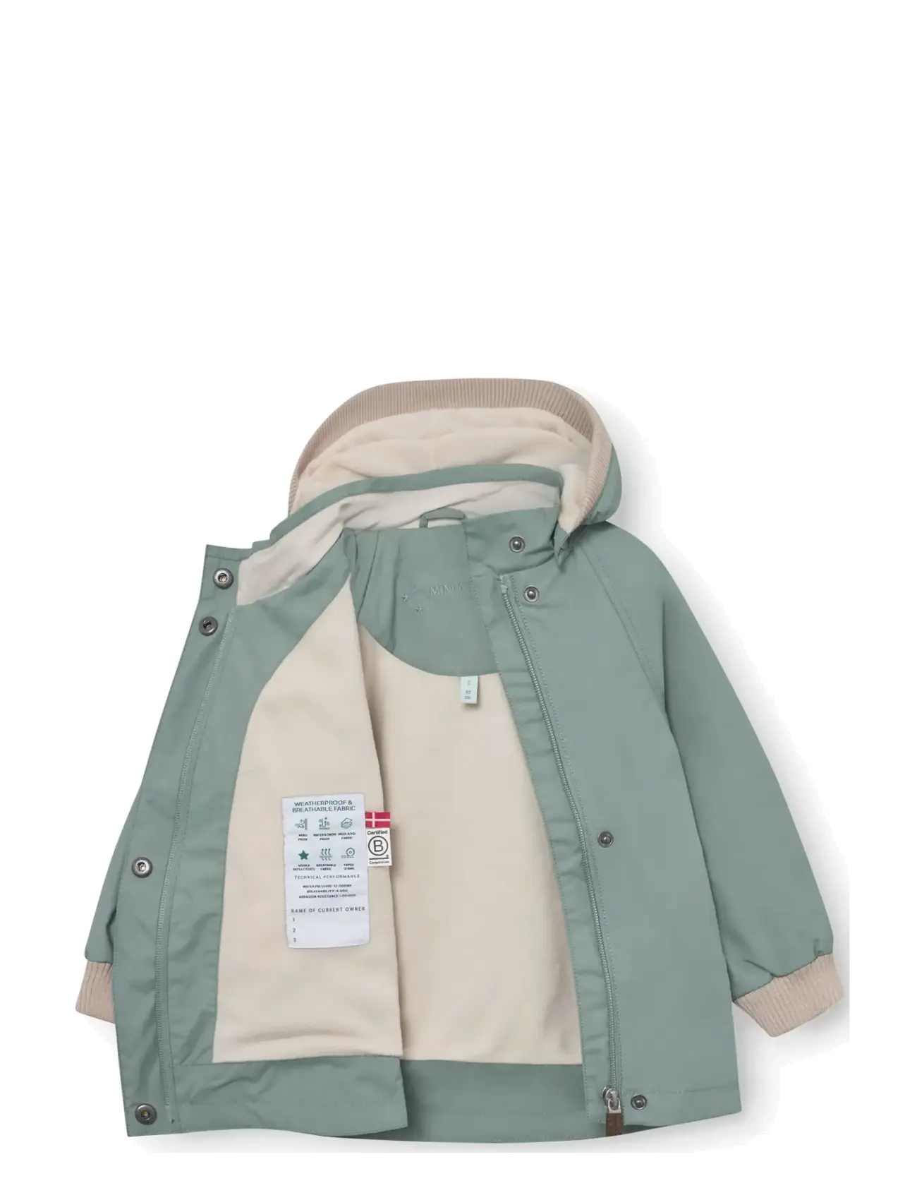 MINI A TURE - MATWAI fleece lined jacket. GRS - anoraks - granite green - 2