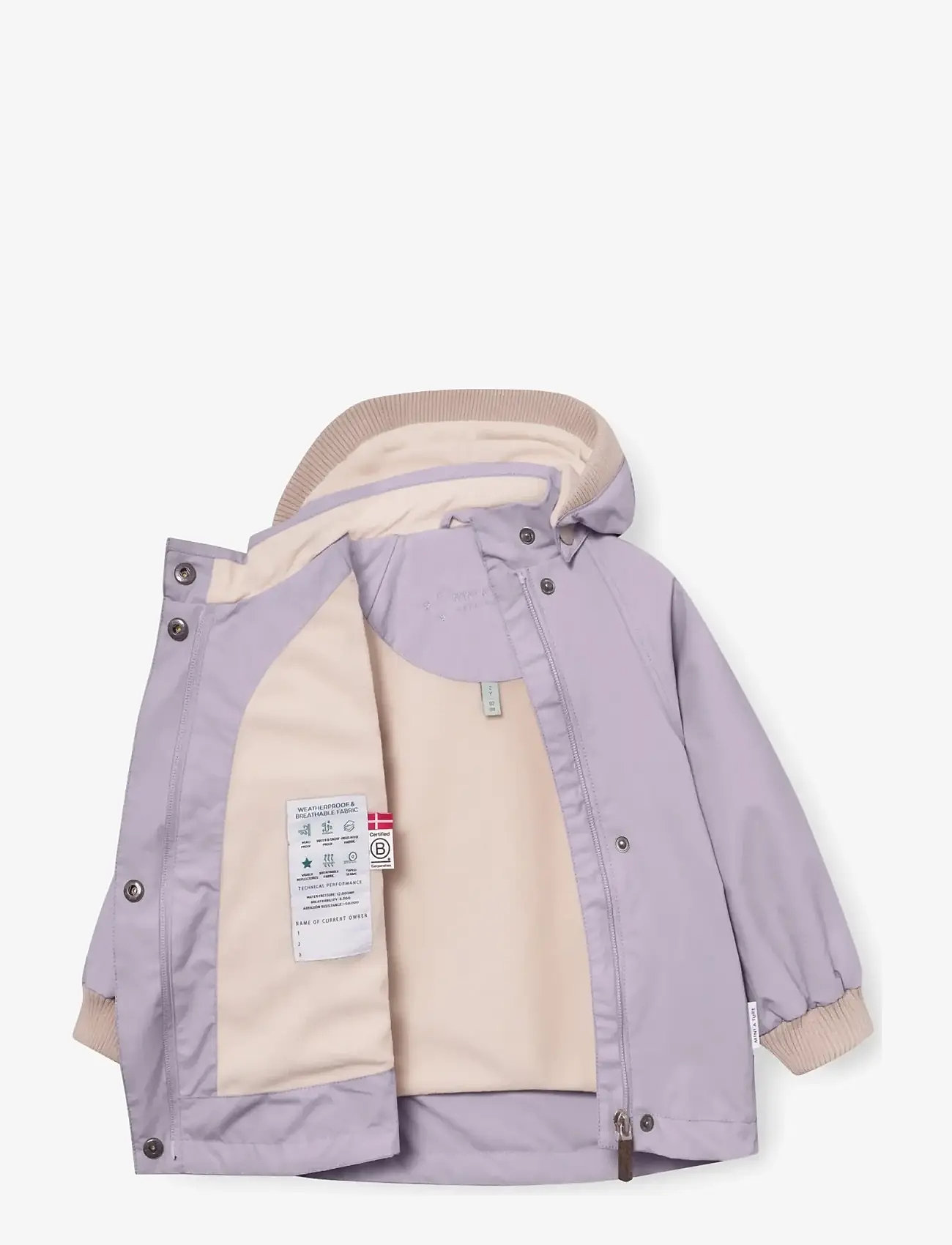 MINI A TURE - MATWAI fleece lined jacket. GRS - anorakid - minimal lilac - 2