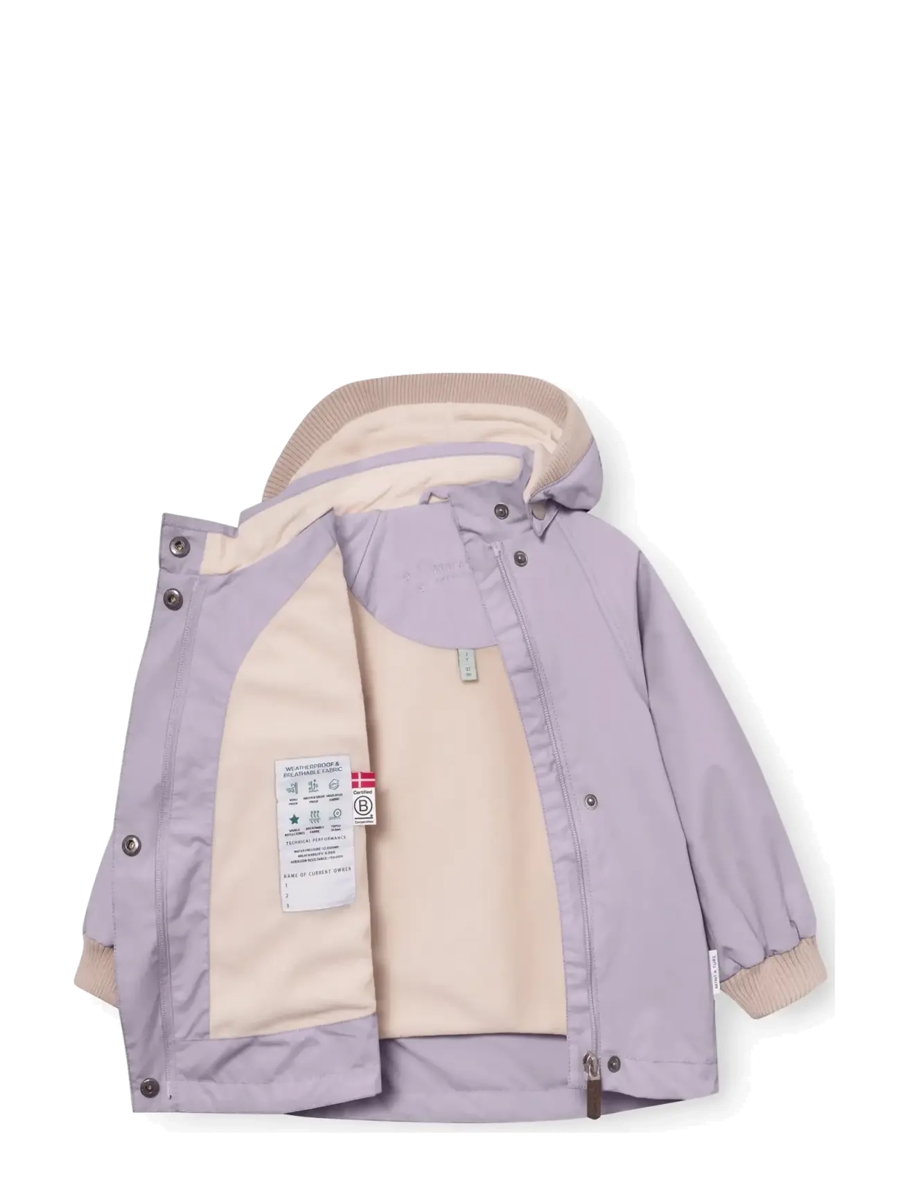 MINI A TURE - MATWAI fleece lined jacket. GRS - anorak tipo striukės - minimal lilac - 2
