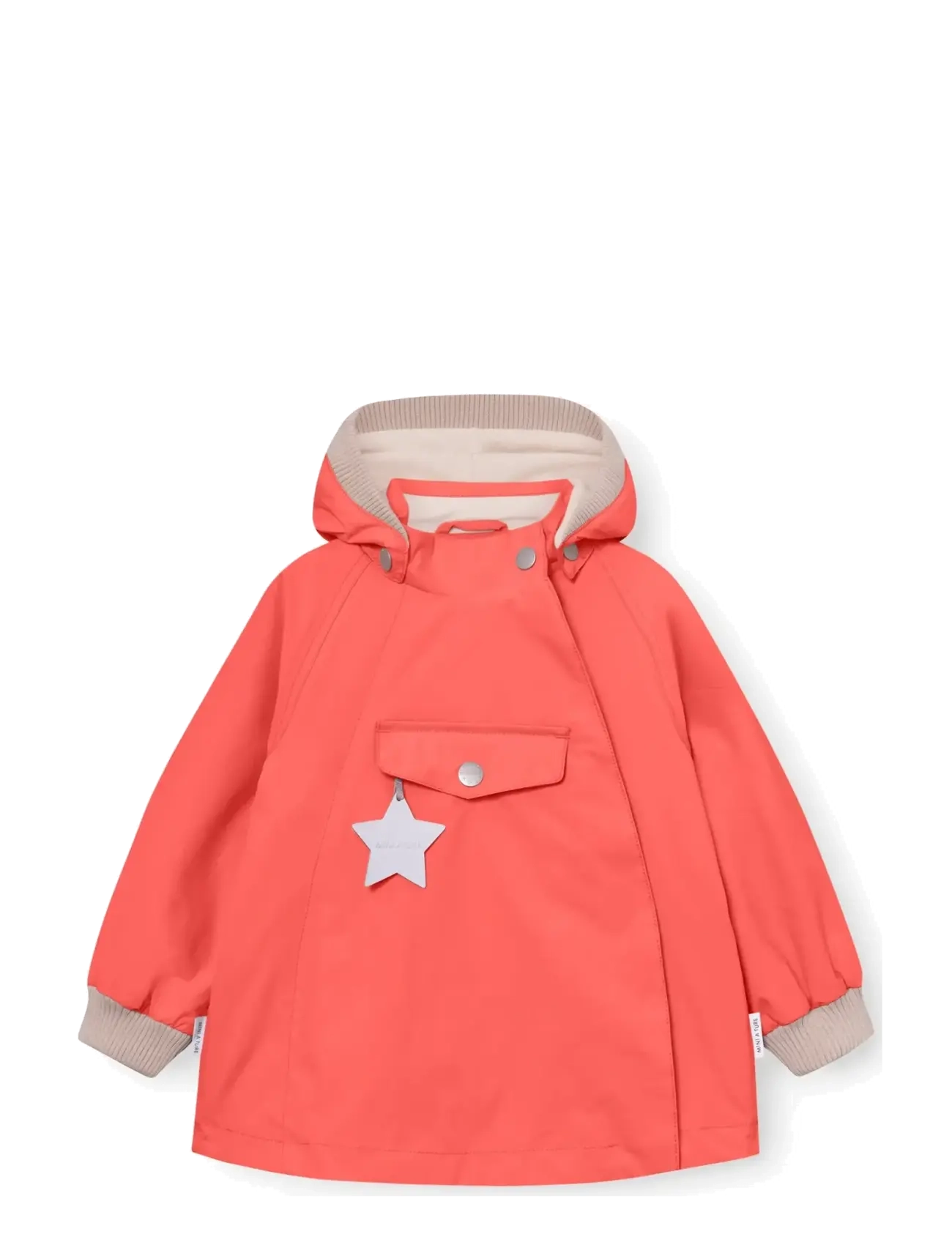 MINI A TURE MATWAI fleece lined jacket. GRS - Nyheder - PAPRIKA RED / coral