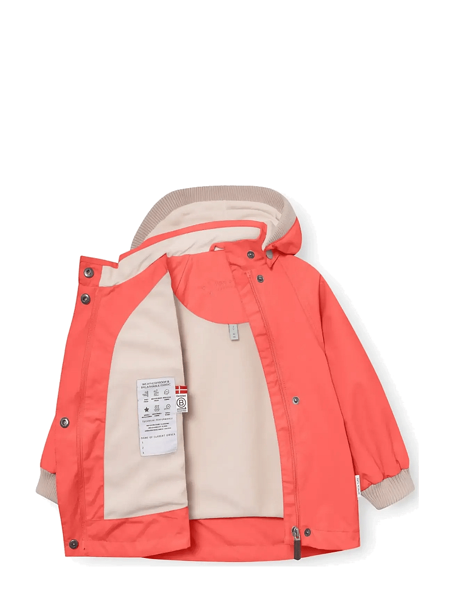 MINI A TURE - MATWAI fleece lined jacket. GRS - anorakker - paprika red - 2