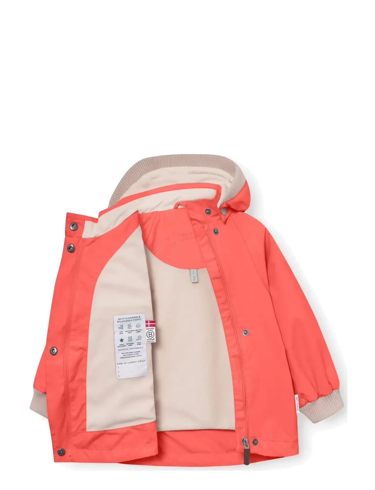 MINI A TURE - MATWAI fleece lined jacket. GRS - anorakker - paprika red - 2