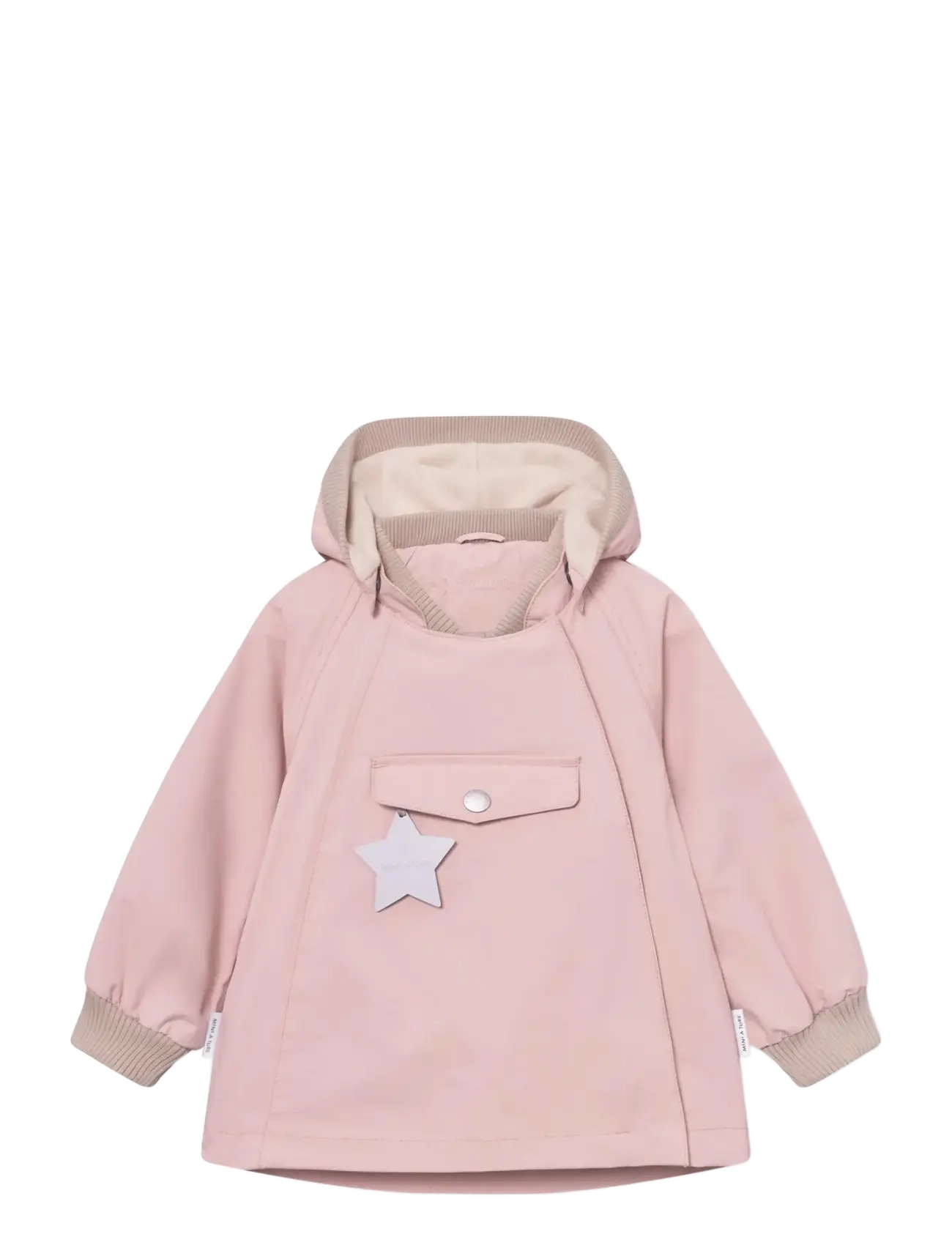 MINI A TURE MATWAI fleece lined jacket. GRS - Jakker - ROSE SMOKE / pink/rose