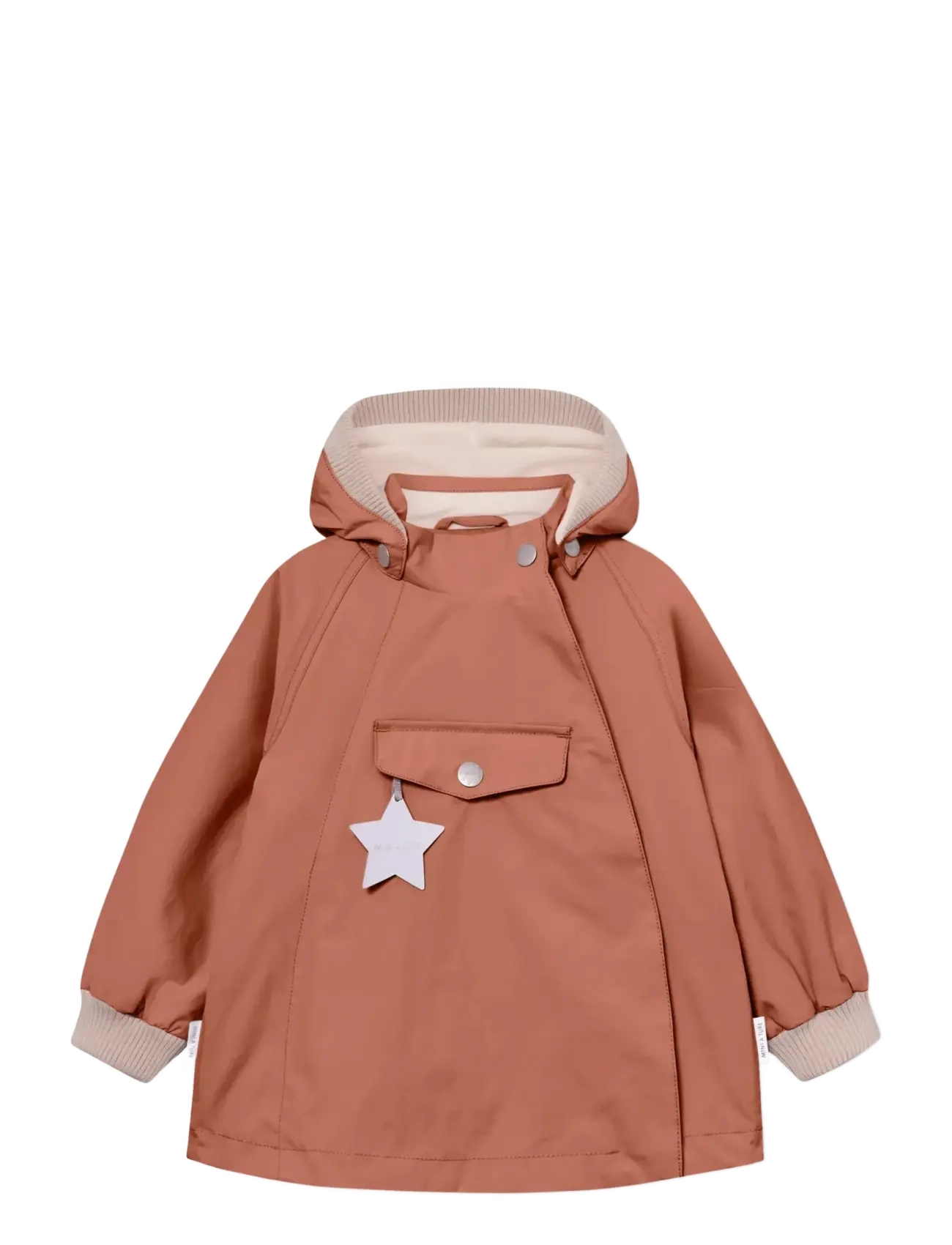 MINI A TURE MATWAI fleece lined jacket. GRS - Outerwear - RUSTIC BROWN / orange