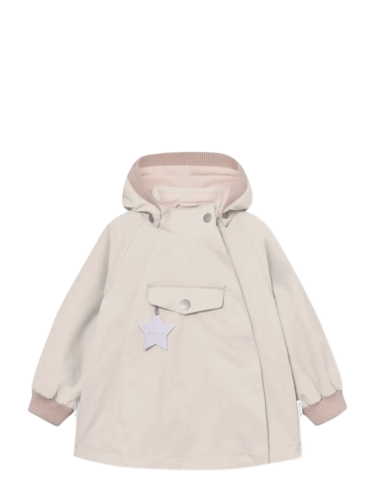 MINI A TURE MATWAI fleece lined jacket. GRS - Jakker - SANDSHELL / cream