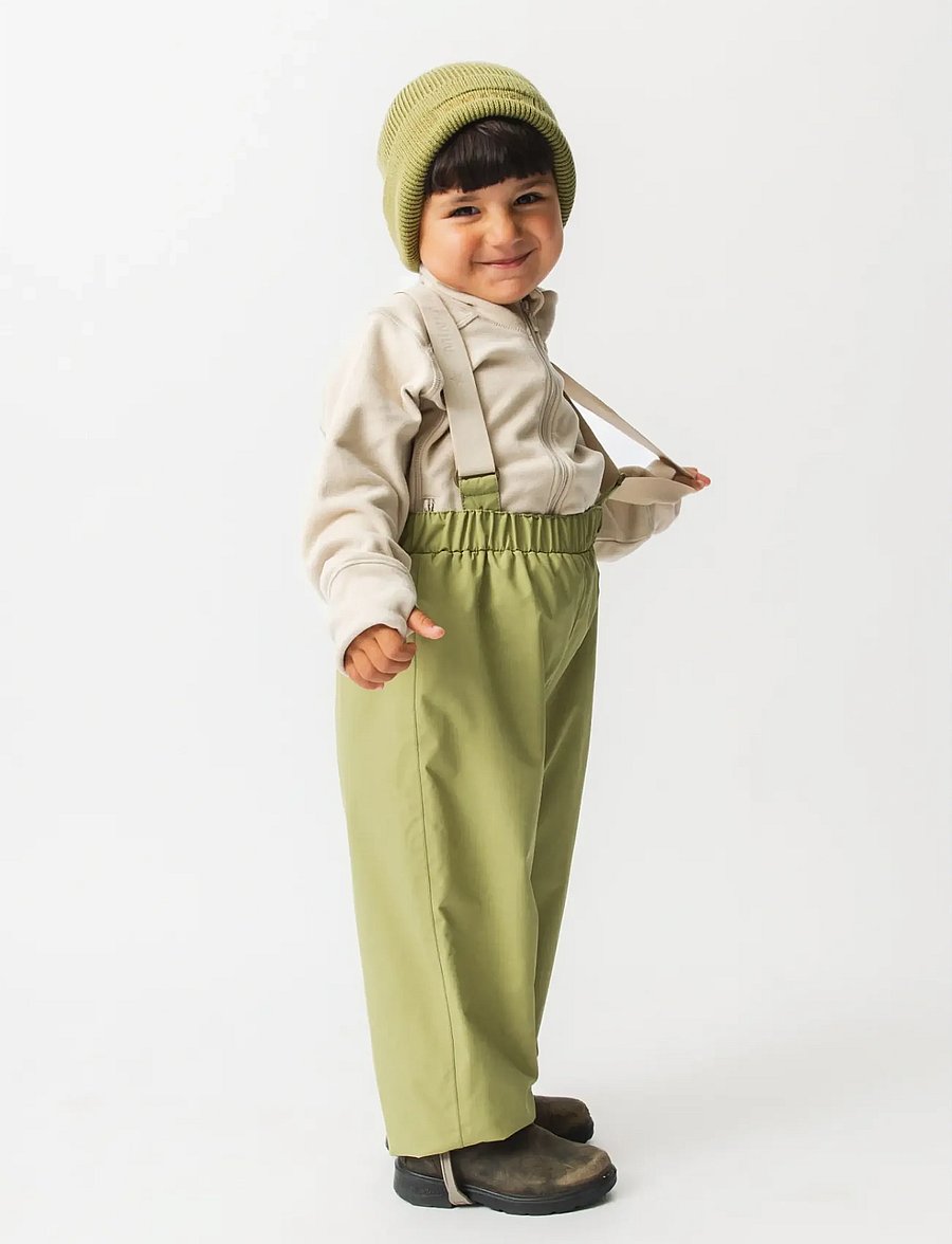 MINI A TURE - MATWILANS suspender pants. GRS - babyhosen - boa green - 0