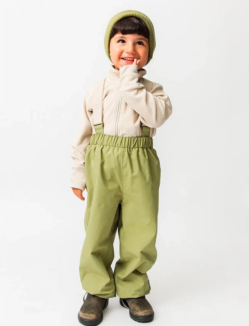 MINI A TURE - MATWILANS suspender pants. GRS - babybukser - boa green - 3