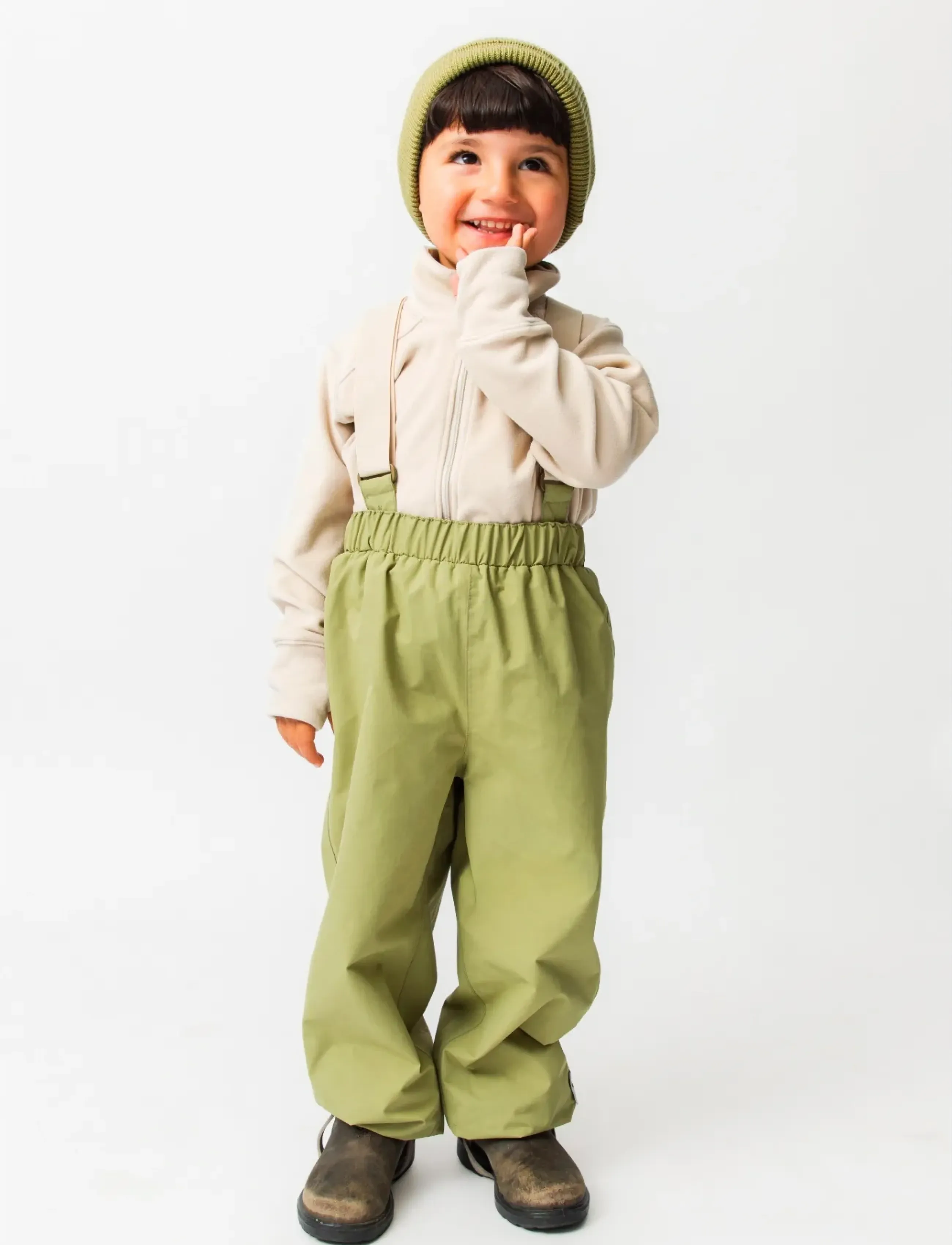 MINI A TURE - MATWILANS suspender pants. GRS - babyhosen - boa green - 3