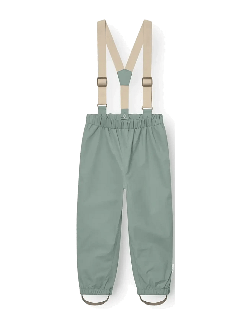 MINI A TURE - MATWILANS suspender pants. GRS - babybukser - granite green - 0
