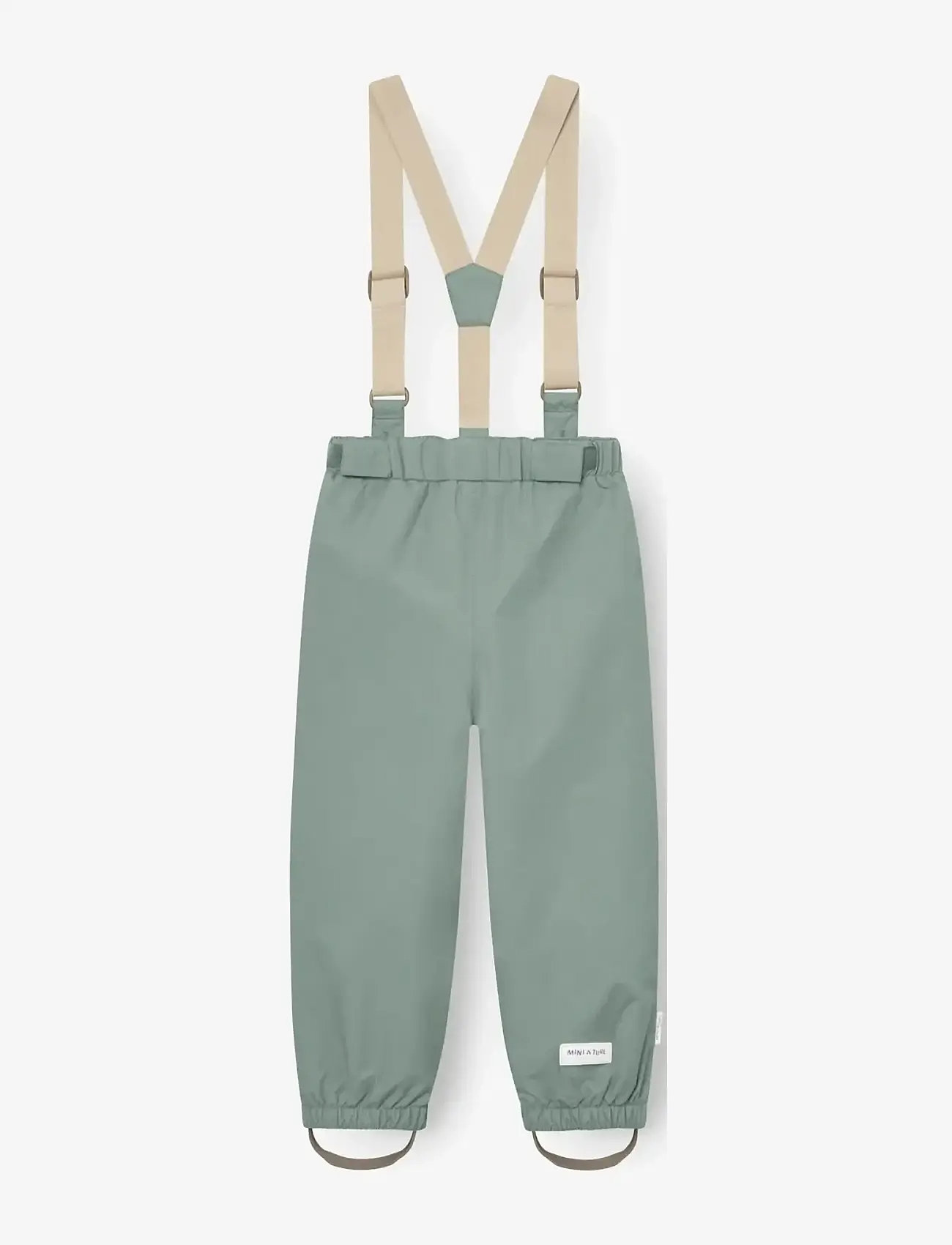 MINI A TURE - MATWILANS suspender pants. GRS - babybukser - granite green - 1