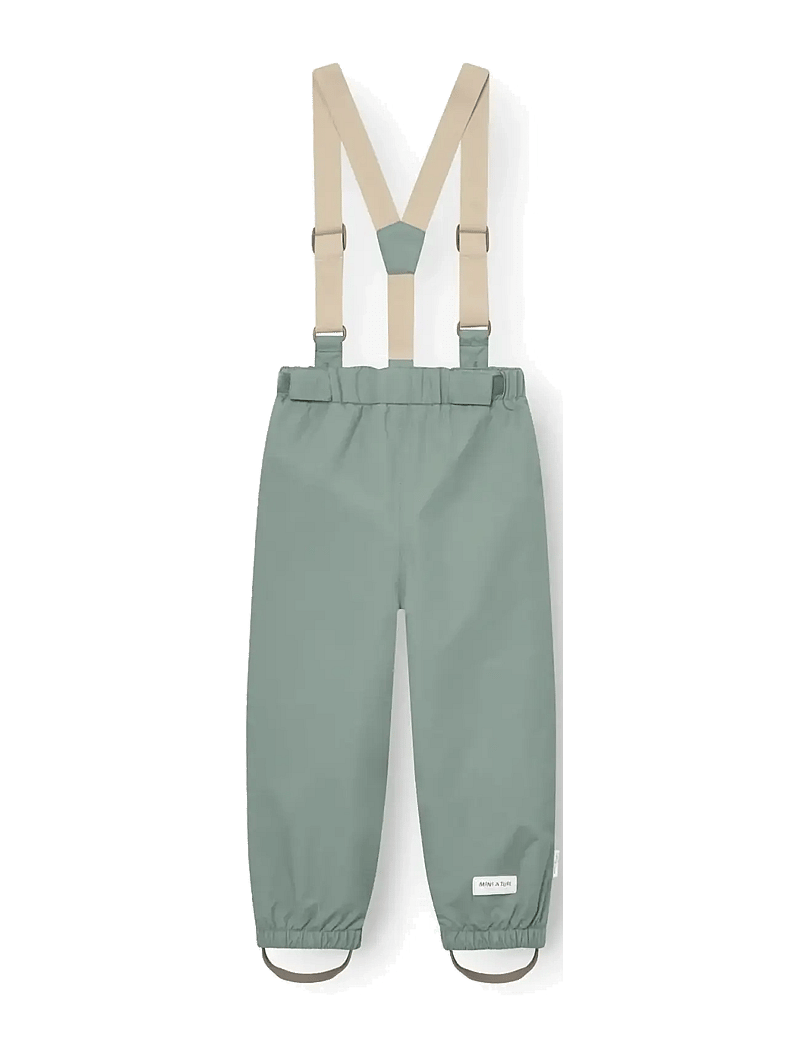 MINI A TURE - MATWILANS suspender pants. GRS - babybukser - granite green - 1