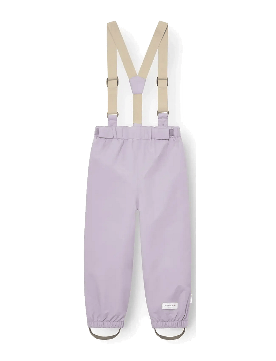 MINI A TURE - MATWILANS suspender pants. GRS - baby trousers - minimal lilac - 1