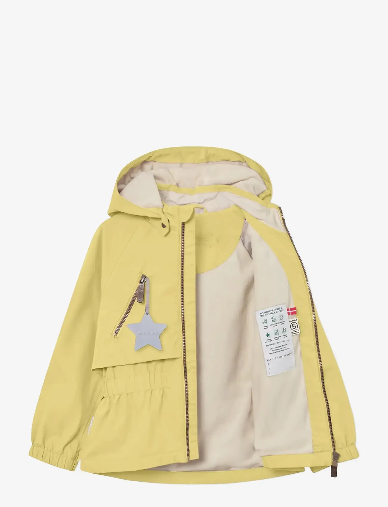MINI A TURE - MATALGEA fleece lined jacket. GRS - regnjakker - dusky citron - 2