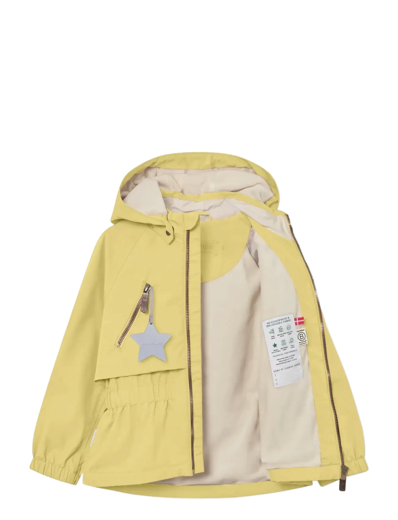 MINI A TURE - MATALGEA fleece lined jacket. GRS - regenjacken - dusky citron - 2