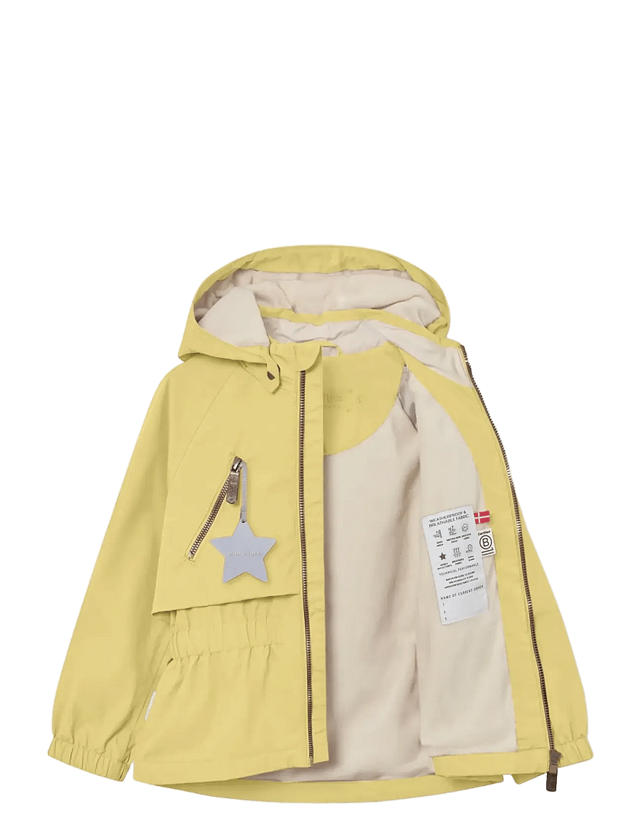 MINI A TURE - MATALGEA fleece lined jacket. GRS - regenjacken - dusky citron - 2