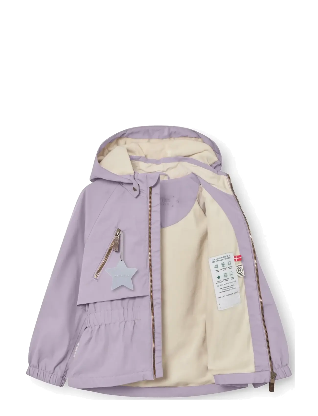 MINI A TURE - MATALGEA fleece lined jacket. GRS - rain jackets - minimal lilac - 1