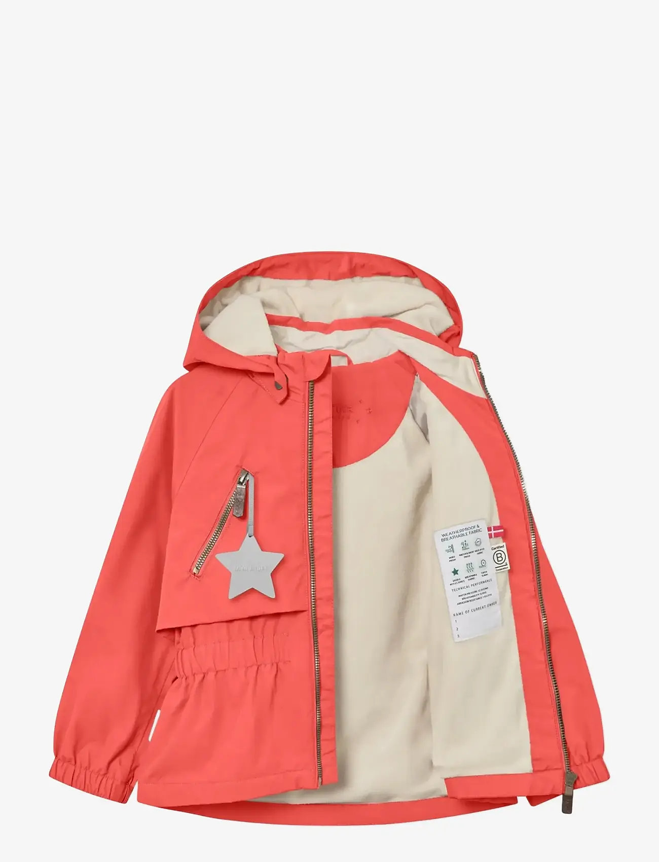 MINI A TURE - MATALGEA fleece lined jacket. GRS - regnjakker - paprika red - 2