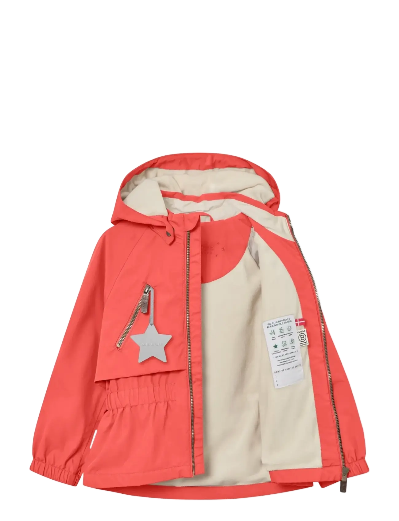 MINI A TURE - MATALGEA fleece lined jacket. GRS - regenjacken - paprika red - 2