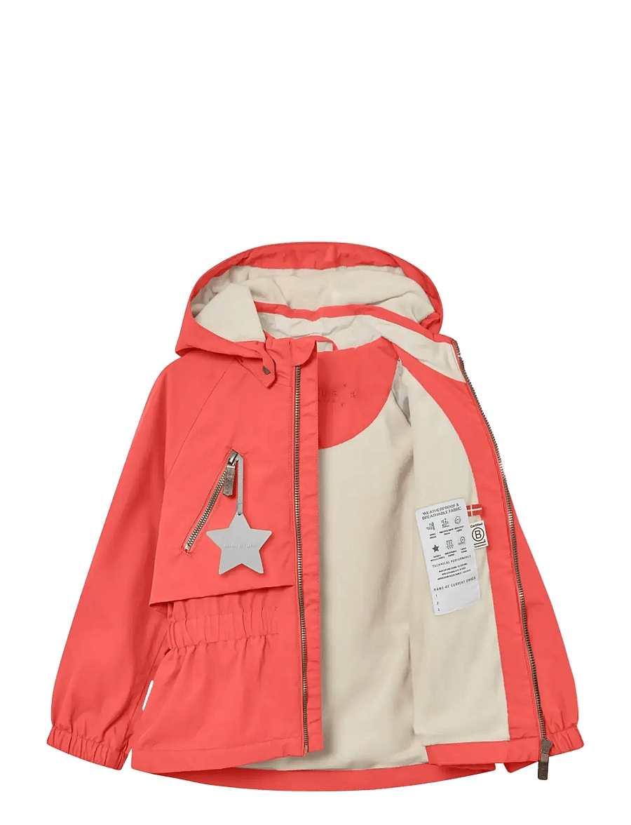 MINI A TURE - MATALGEA fleece lined jacket. GRS - regenjacken - paprika red - 2