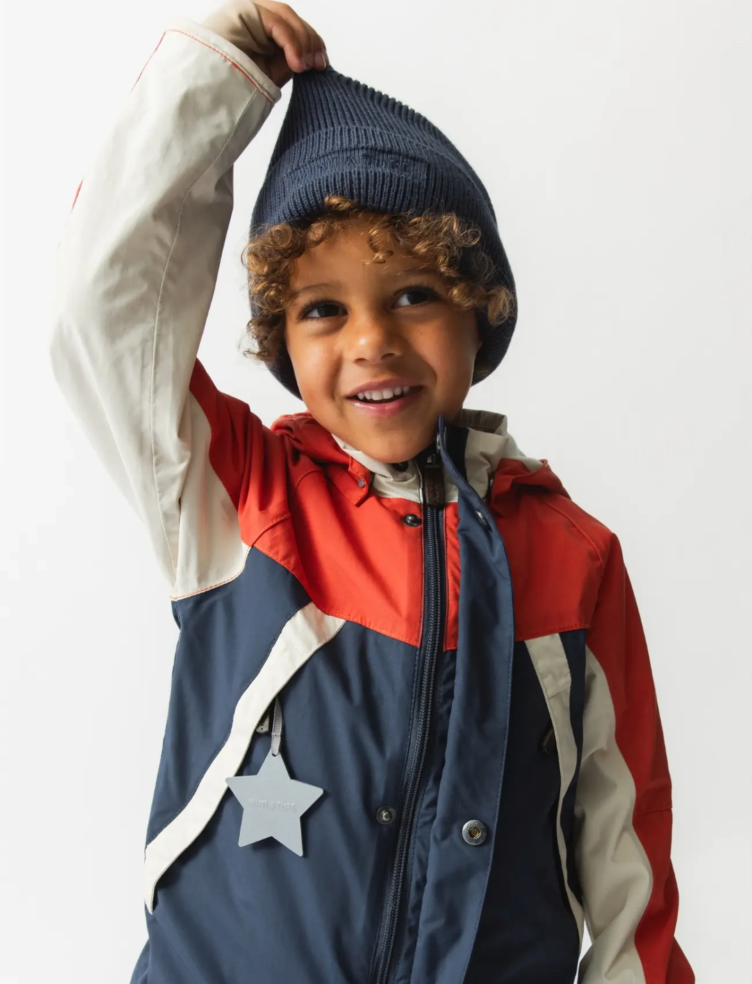 MINI A TURE MATVALON fleece lined jacket. GRS - MINI A TURE - PAPRIKA RED COL. B. / red