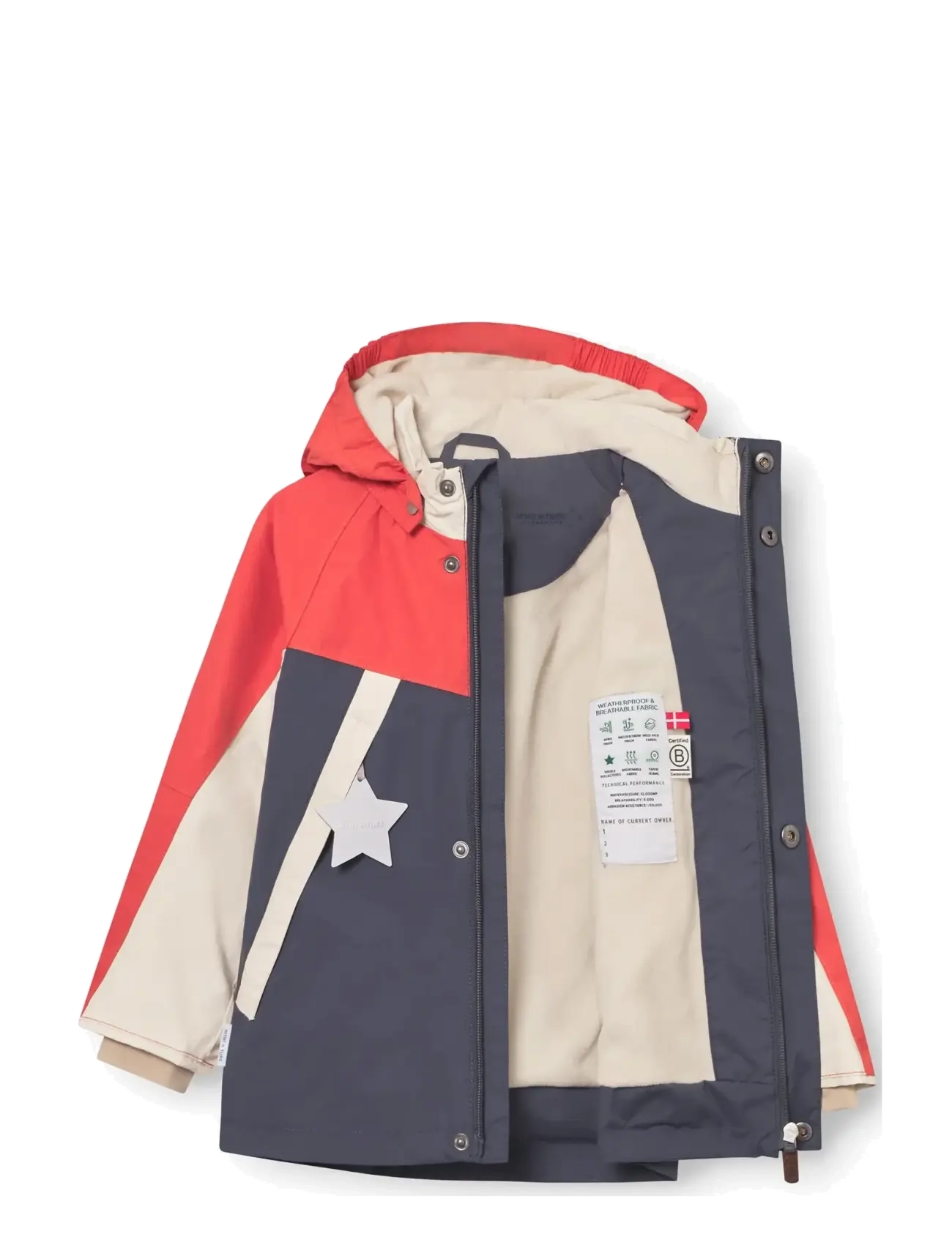 MINI A TURE - MATVALON fleece lined jacket. GRS - leichte jacken - paprika red col. b. - 3