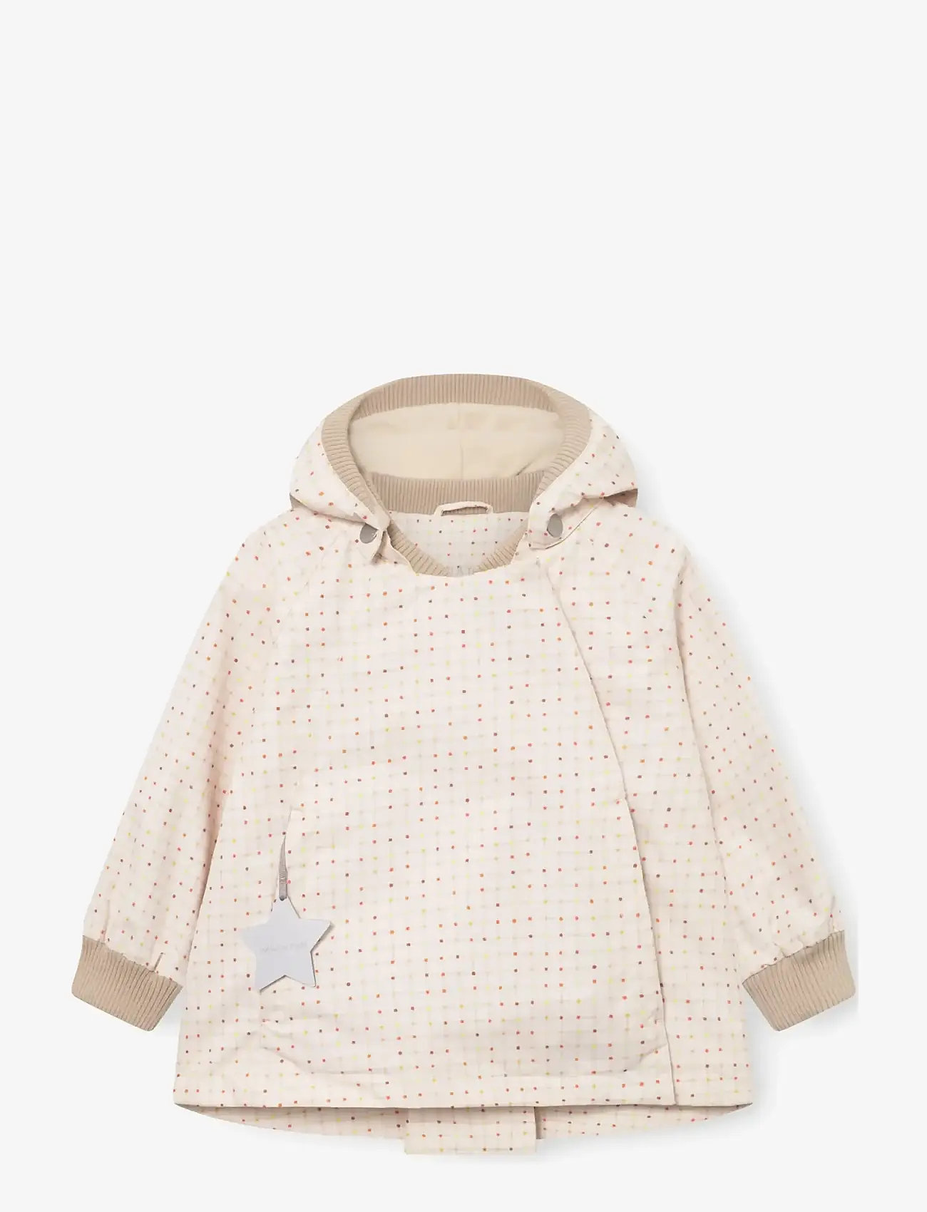 MINI A TURE - MATWIAMI fleece lined jacket. GRS - print crayon grid - 1