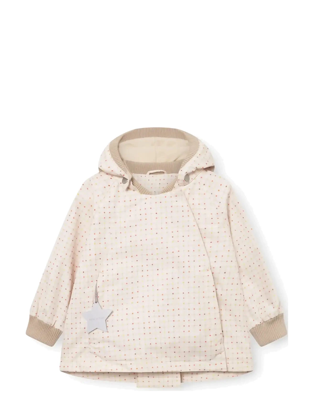 MINI A TURE MATWIAMI fleece lined jacket. GRS - Õueriided - PRINT CRAYON GRID / cream