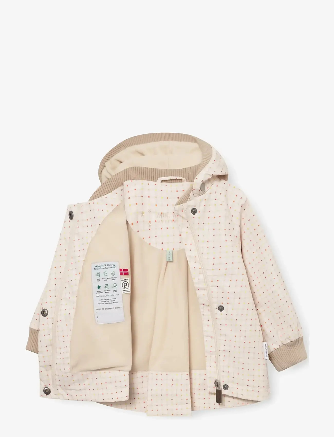 MINI A TURE - MATWIAMI fleece lined jacket. GRS - print crayon grid - 3