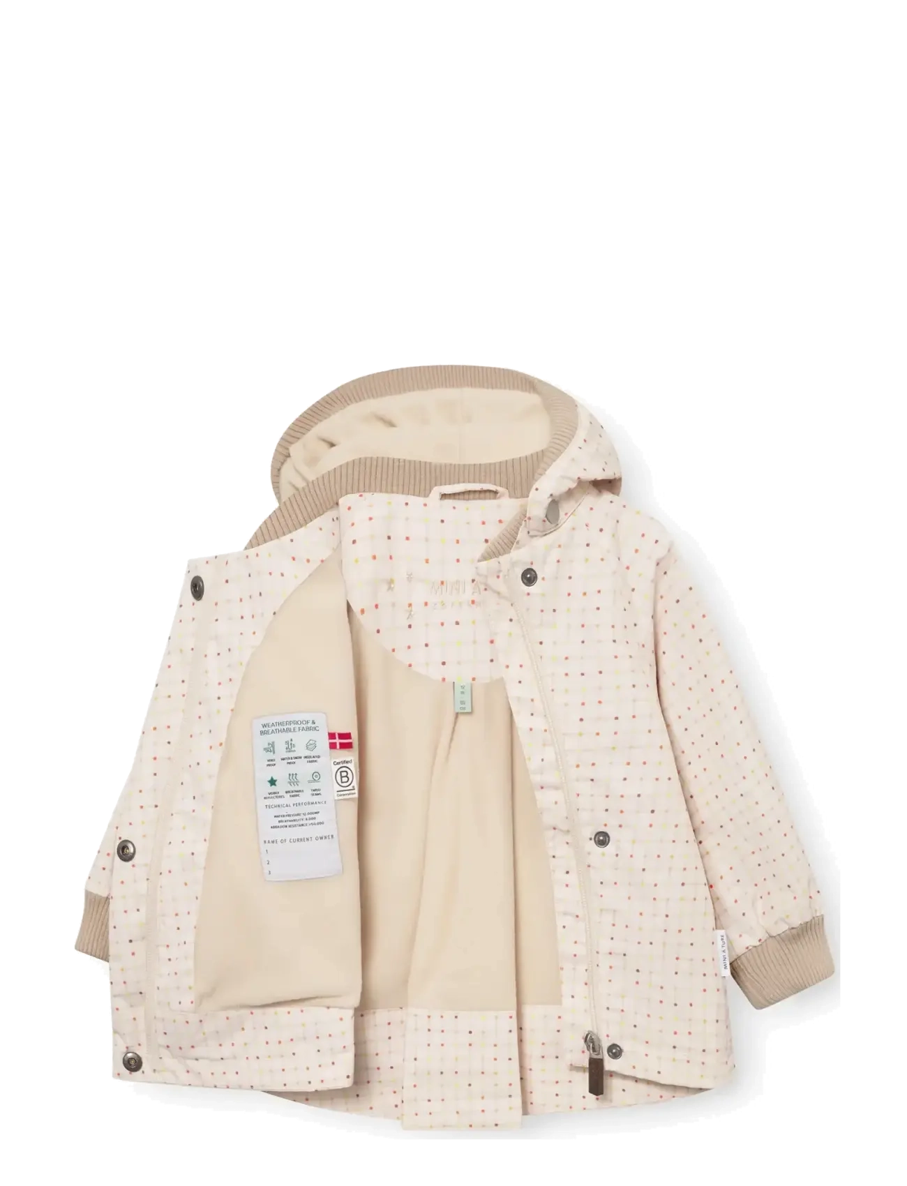 MINI A TURE - MATWIAMI fleece lined jacket. GRS - leichte jacken - print crayon grid - 3