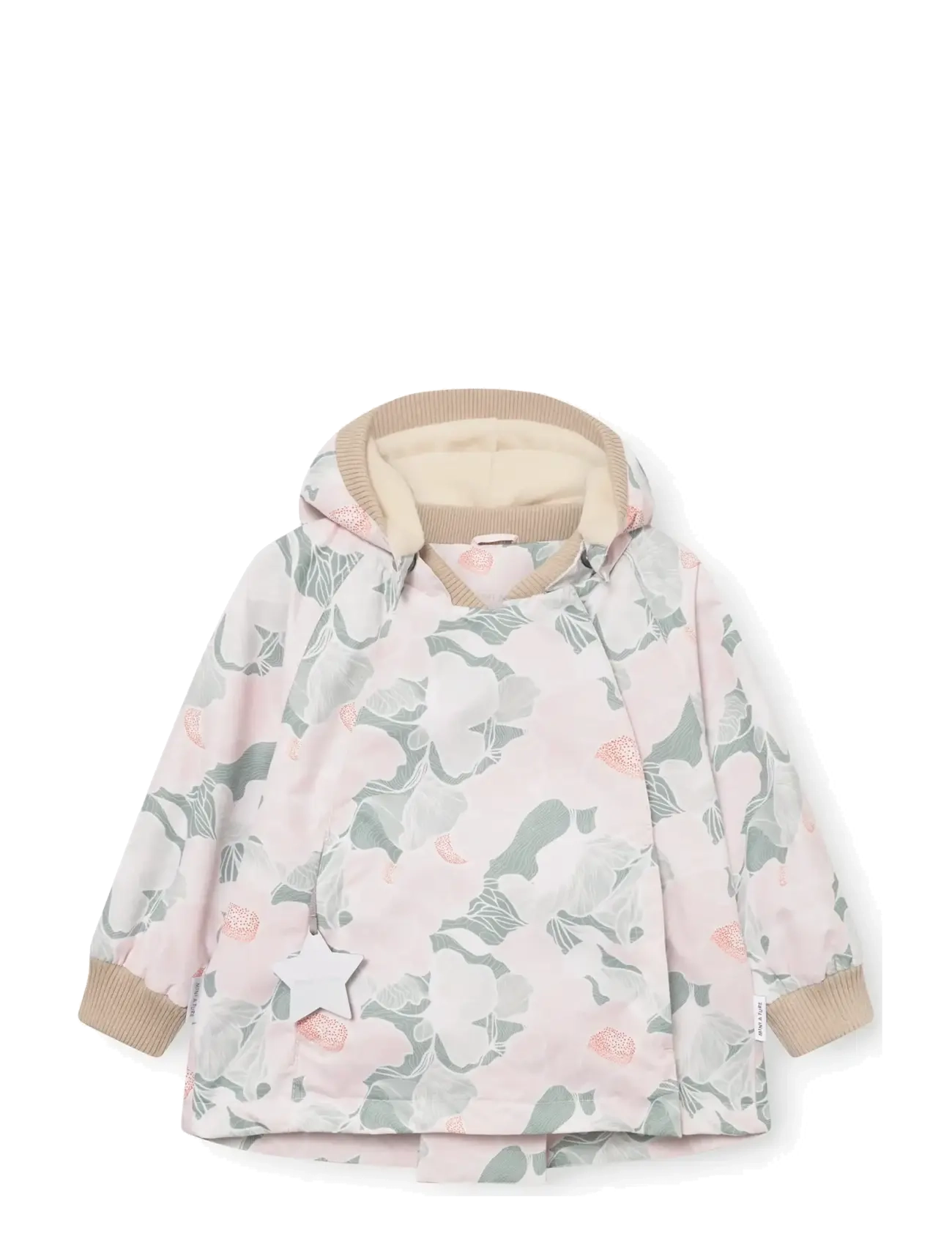 MATWIAMI fleece lined jacket. GRS - PRINT PETAL TOPOGRAPHY
