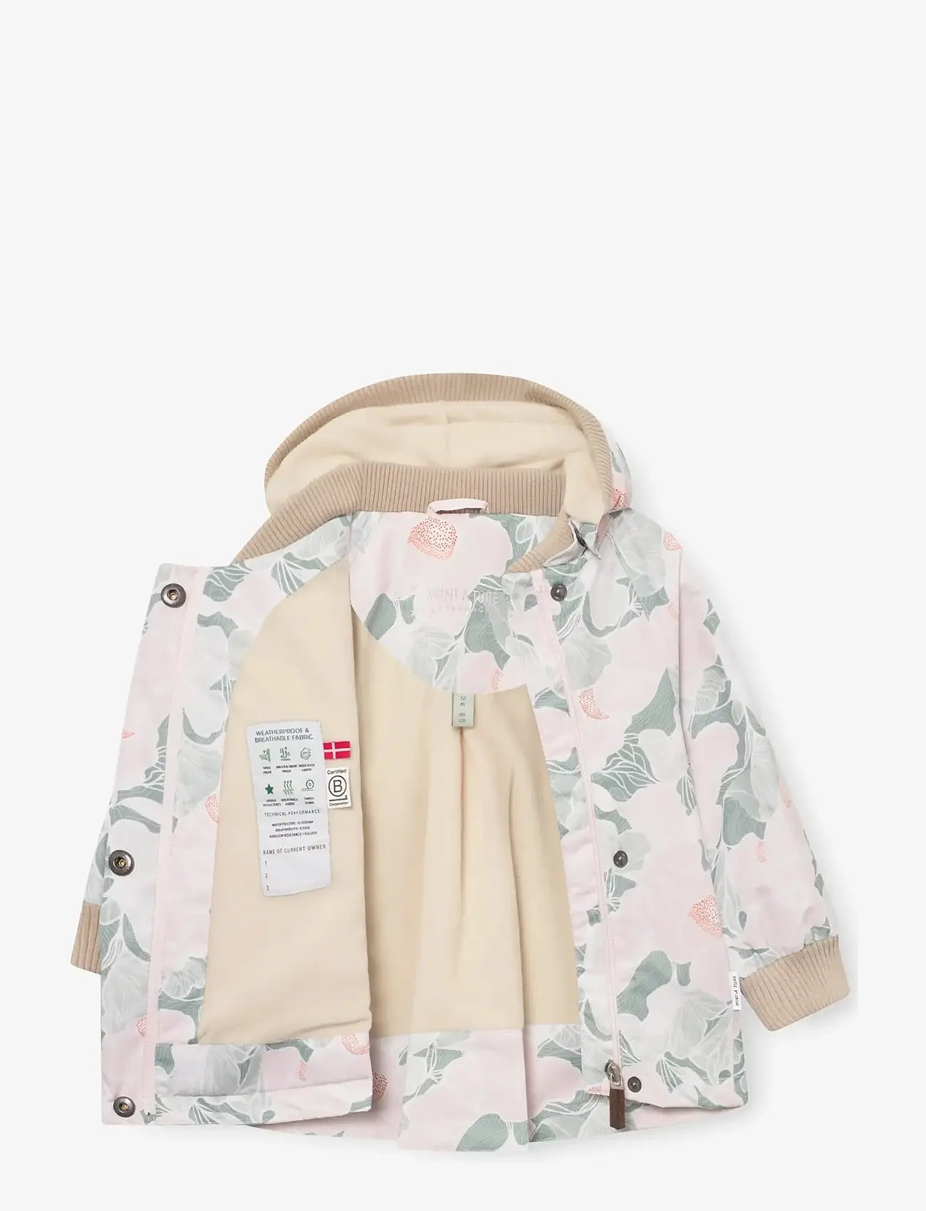 MINI A TURE - MATWIAMI fleece lined jacket. GRS - Õhukesed joped - print petal topography - 3