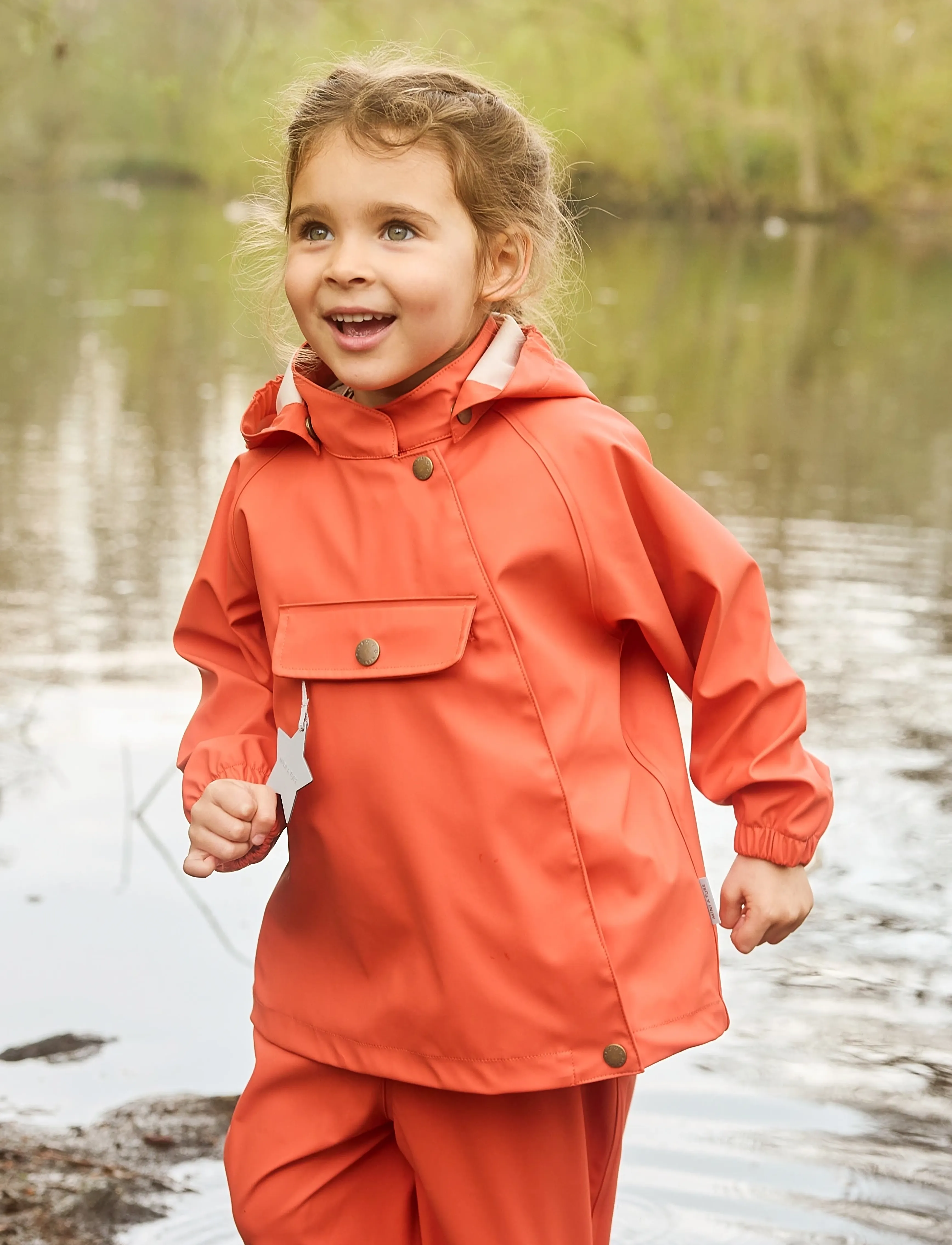 MINI A TURE MATWAINIS rain set. GRS - Regnsæt - PAPRIKA RED / orange